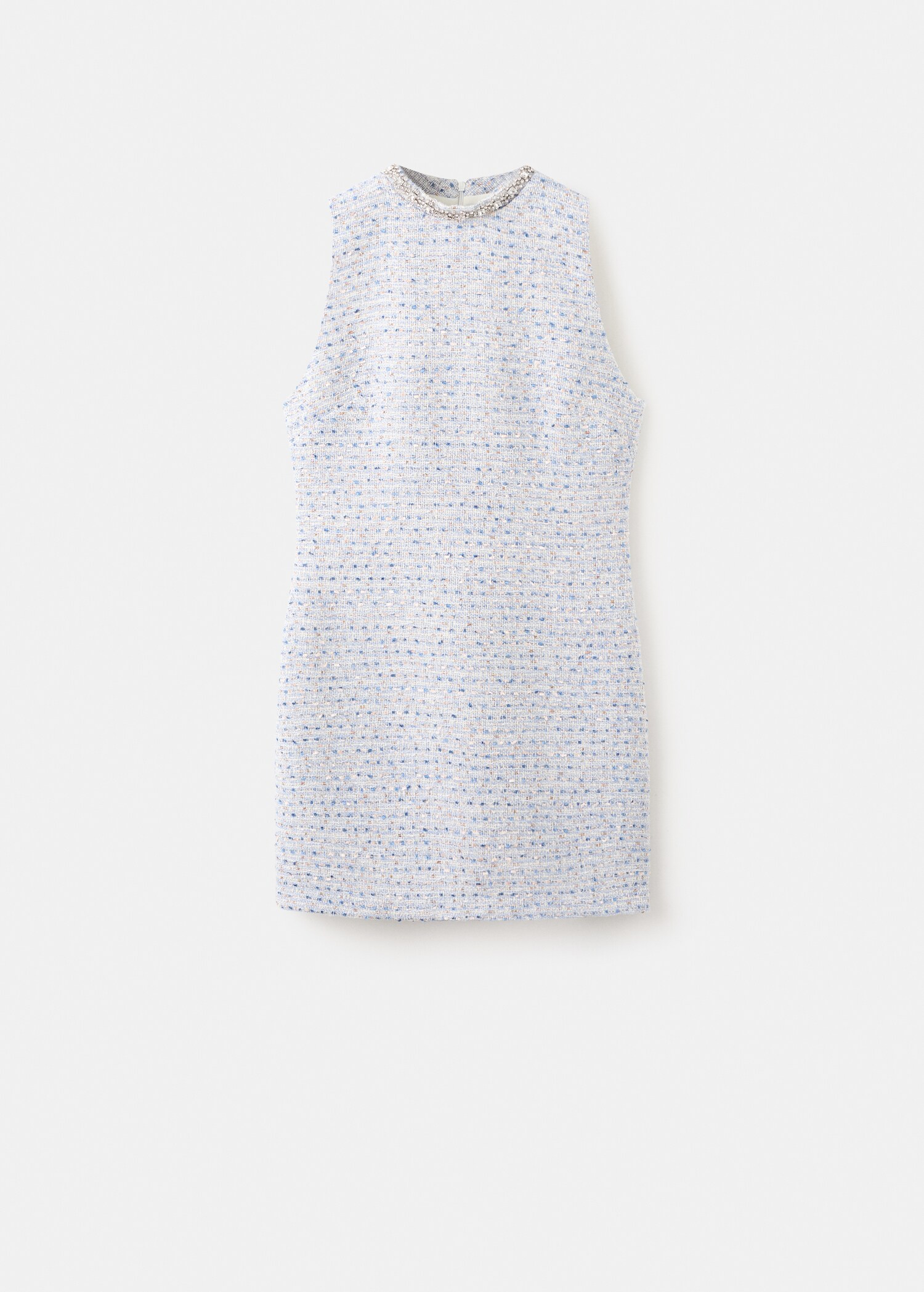 Tweed dress with bejewelled collar - Article without model