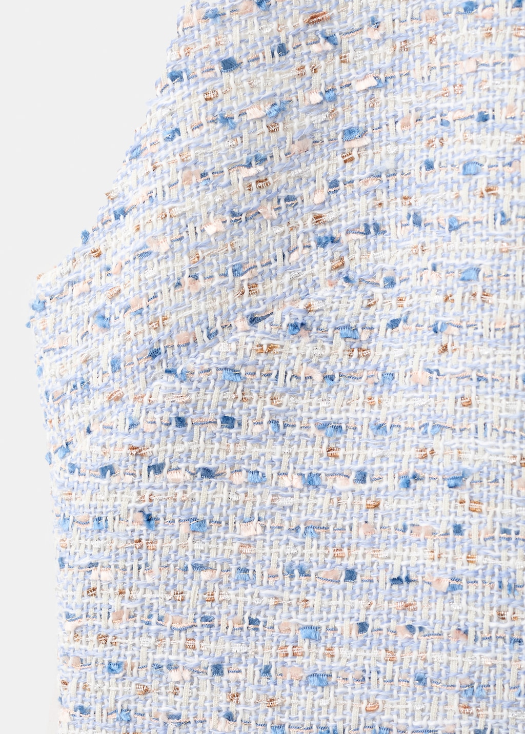 Tweed dress with rhinestone collar