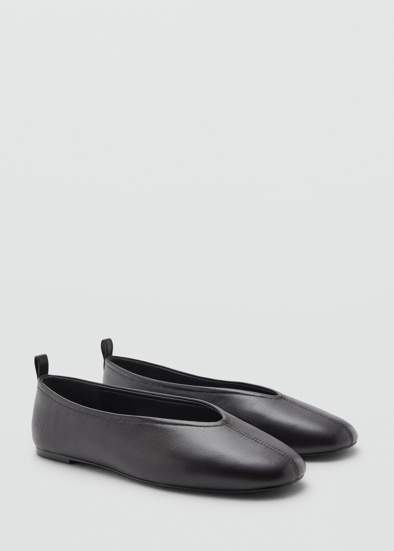 Leather flat shoes - Medium plane