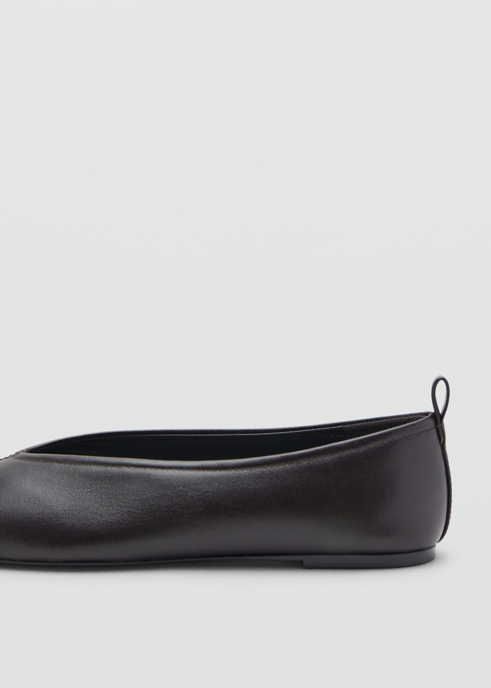Leather flat shoes - Details of the article 2, Chocolate. Ref: 27062547-00.
