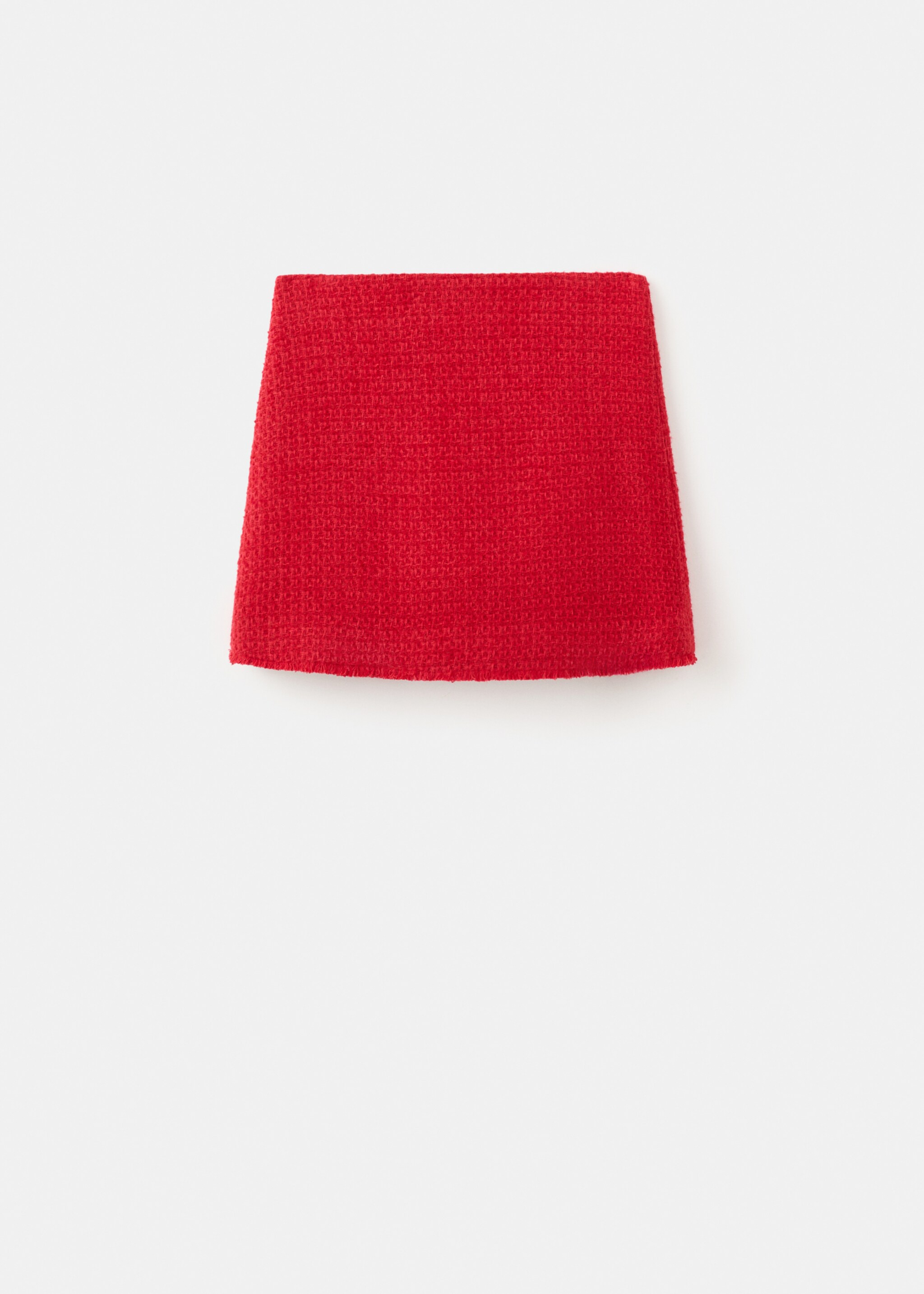 Short tweed skirt - Article without model, Red. Ref: 27062548-00.