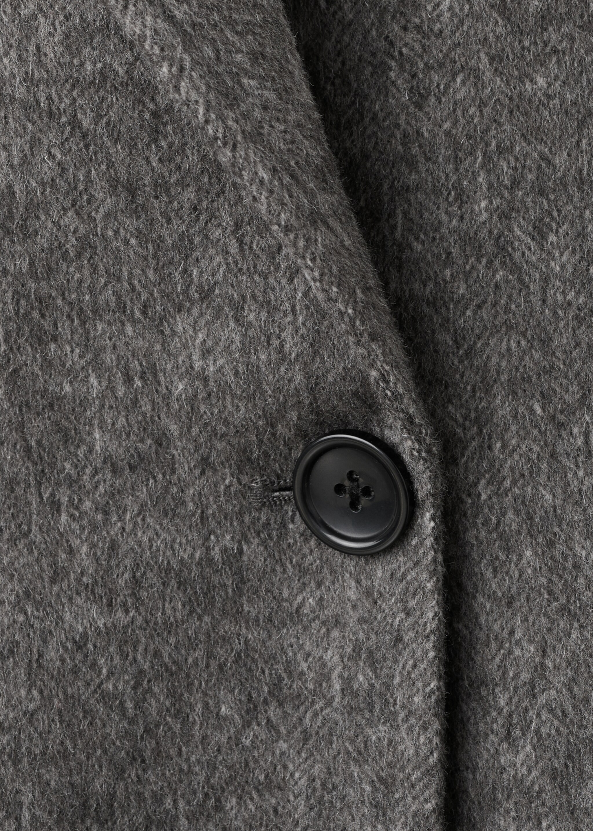Double-breasted wool coat - Details of the article 8, Grey. Ref: 27062549-00.