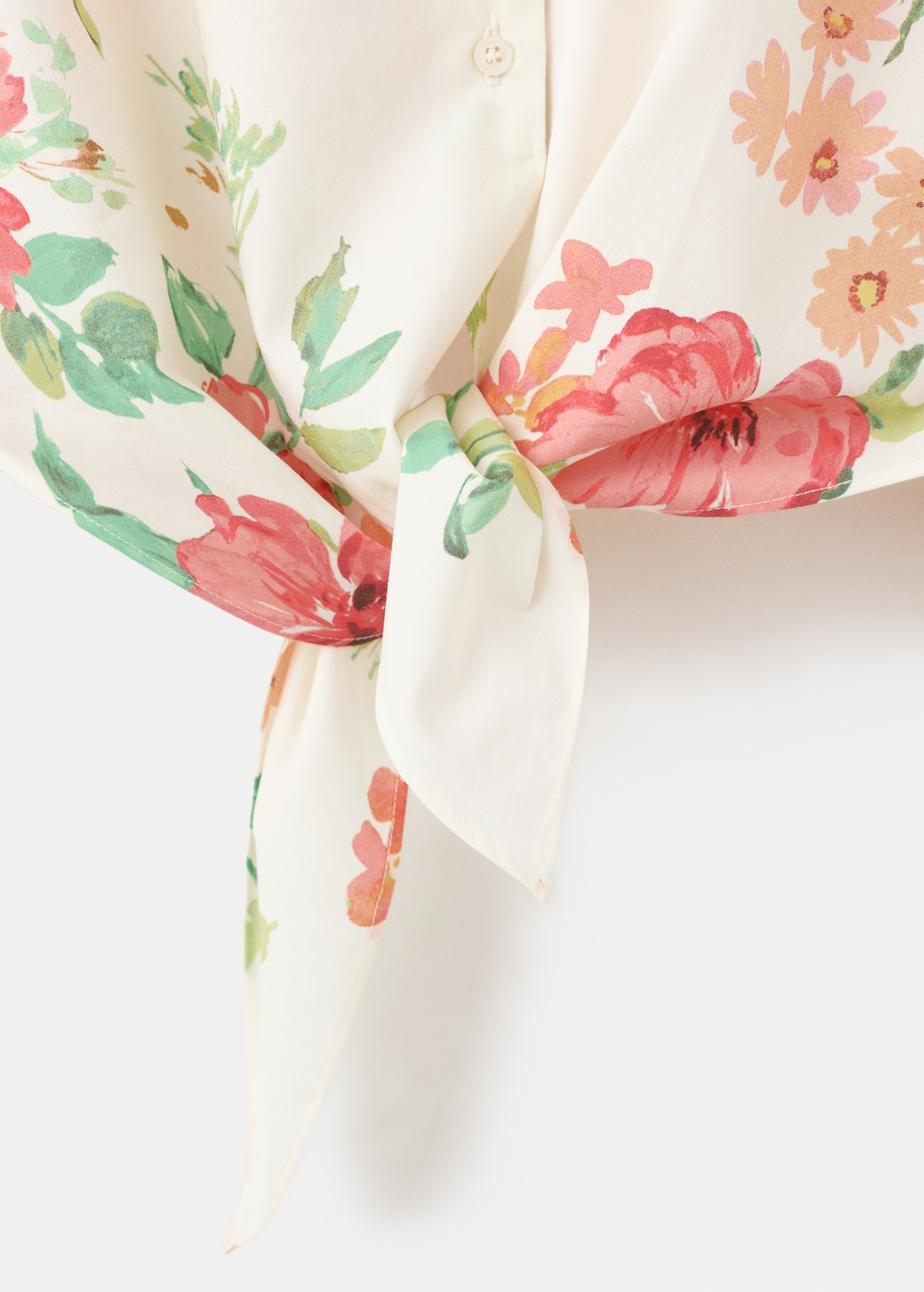Floral shirt with knot - image 5