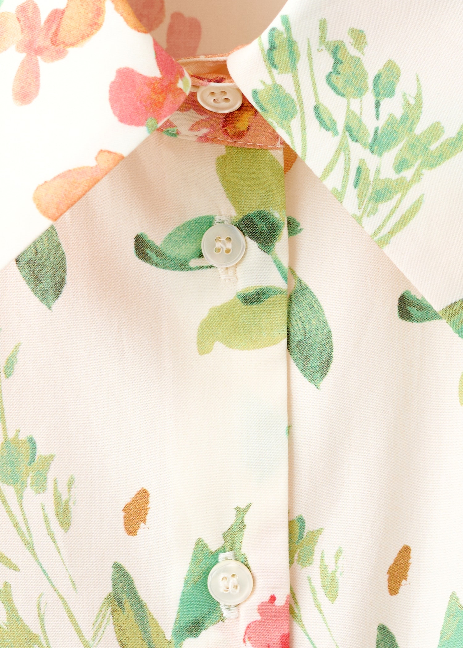 Floral shirt with knot - Details of the article 8