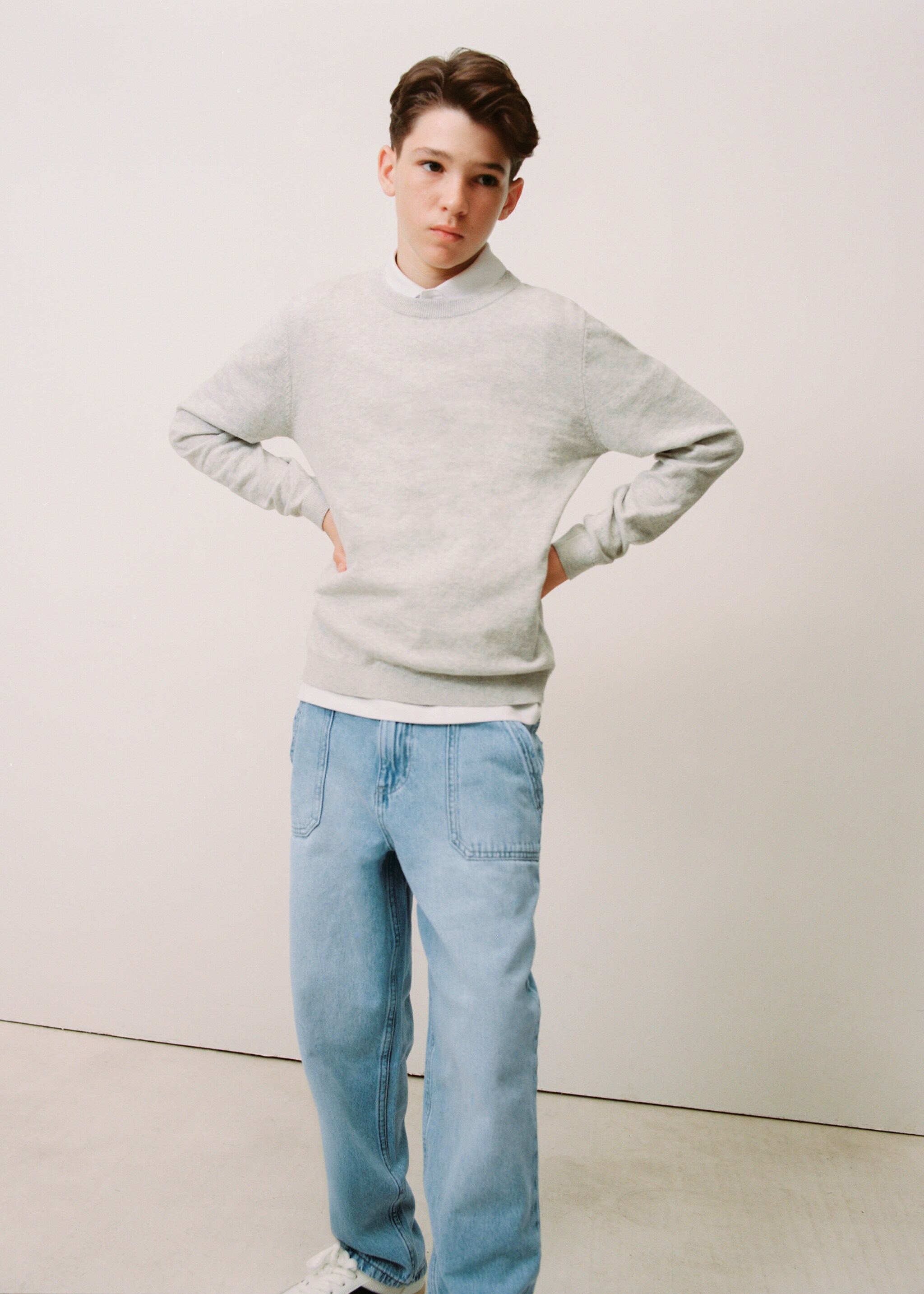 Utility jeans - Details of the article 5, Light Blue. Ref: 27062888-00.