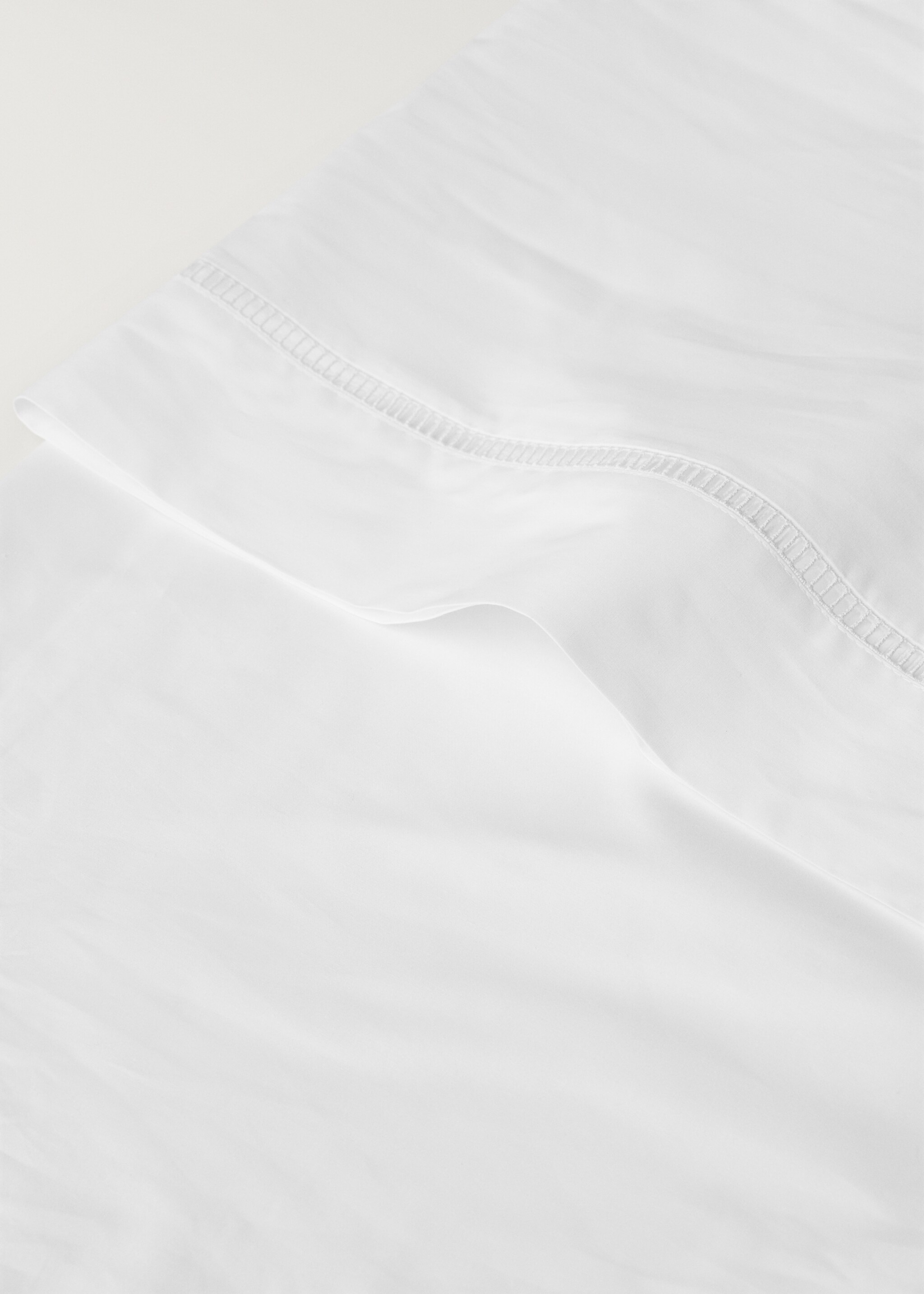 Funda coixinera detall vainica 45x110cm - Detall de l'article 2, Blanc. Ref: 27062890-00.