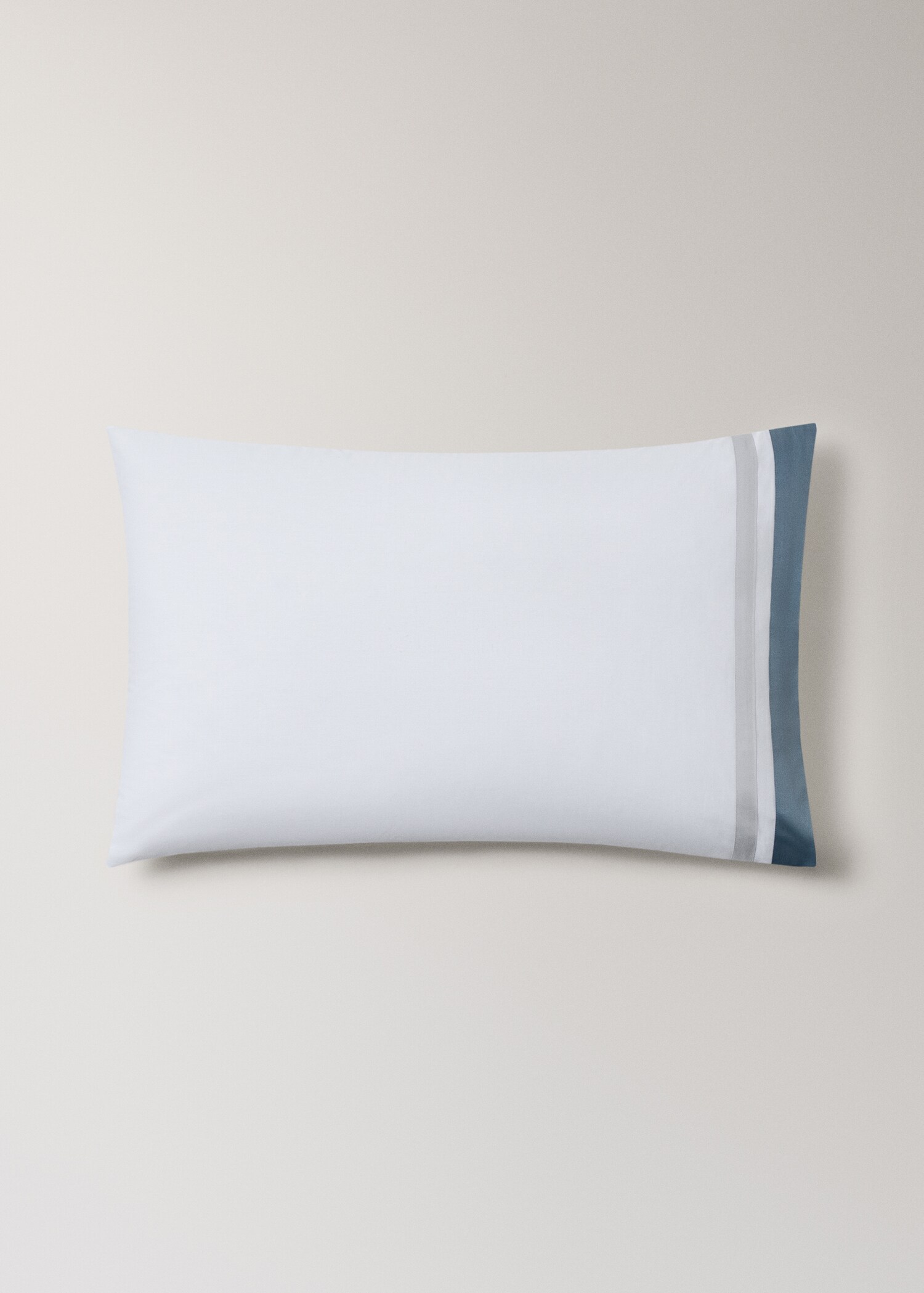Two pillowcases with wide satin contrast band 50x75 cm - Article without model