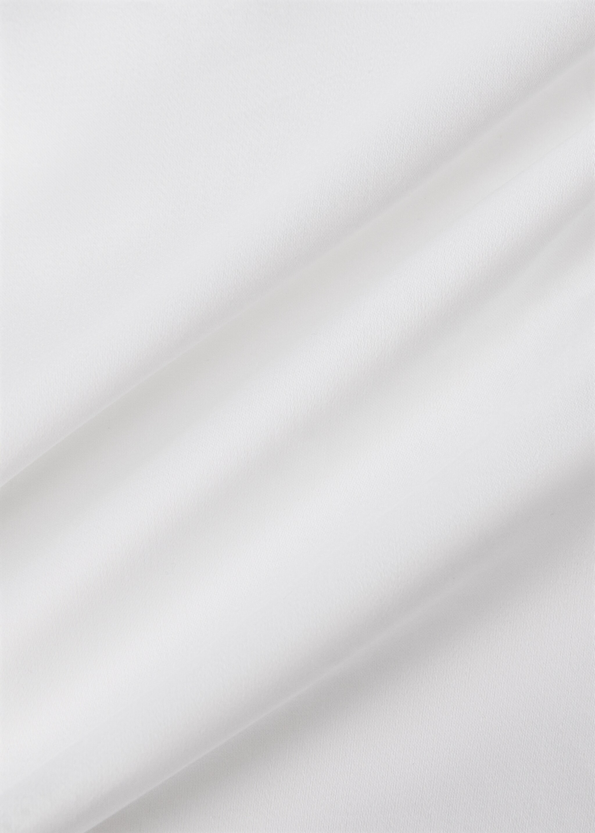 600 threads washed cotton fitted sheet King bed - Details of the article 1, White. Ref: 27062905-00.