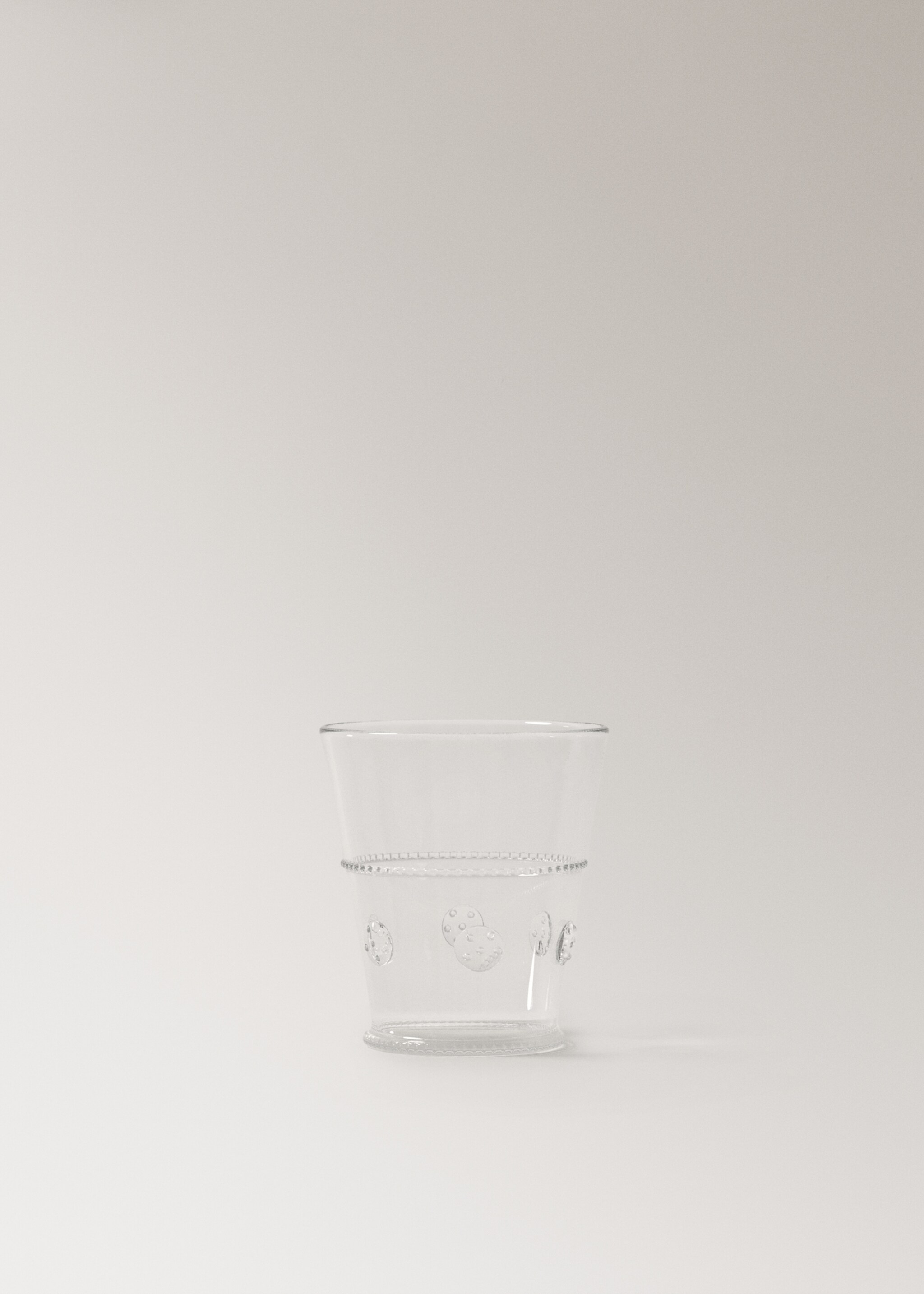Transparent embossed borosilicate glass vase - Article without model, Orange. Ref: 27062908-00.