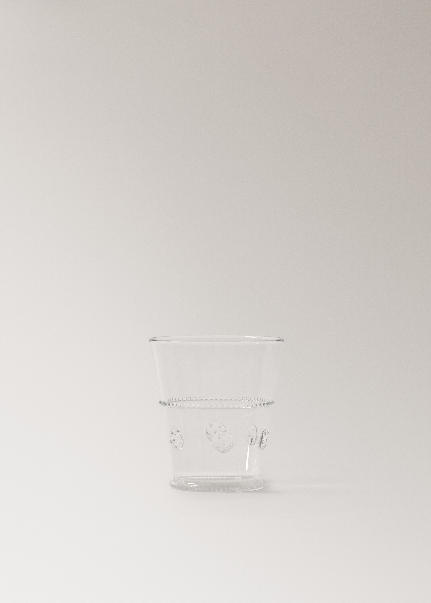Transparent embossed borosilicate glass vase - Article without model