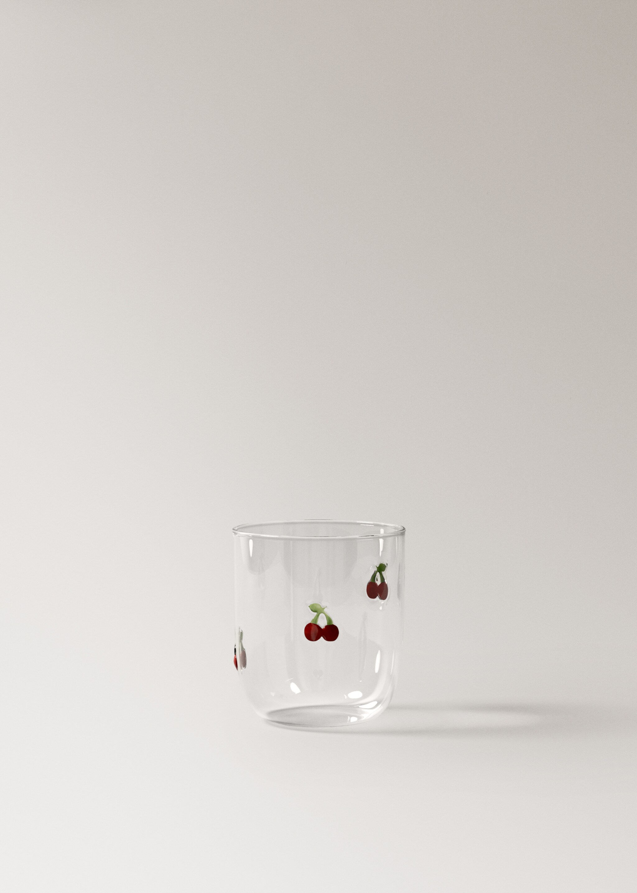Borosilicate glass with fruit design - Article without model, Red. Ref: 27062909-00.