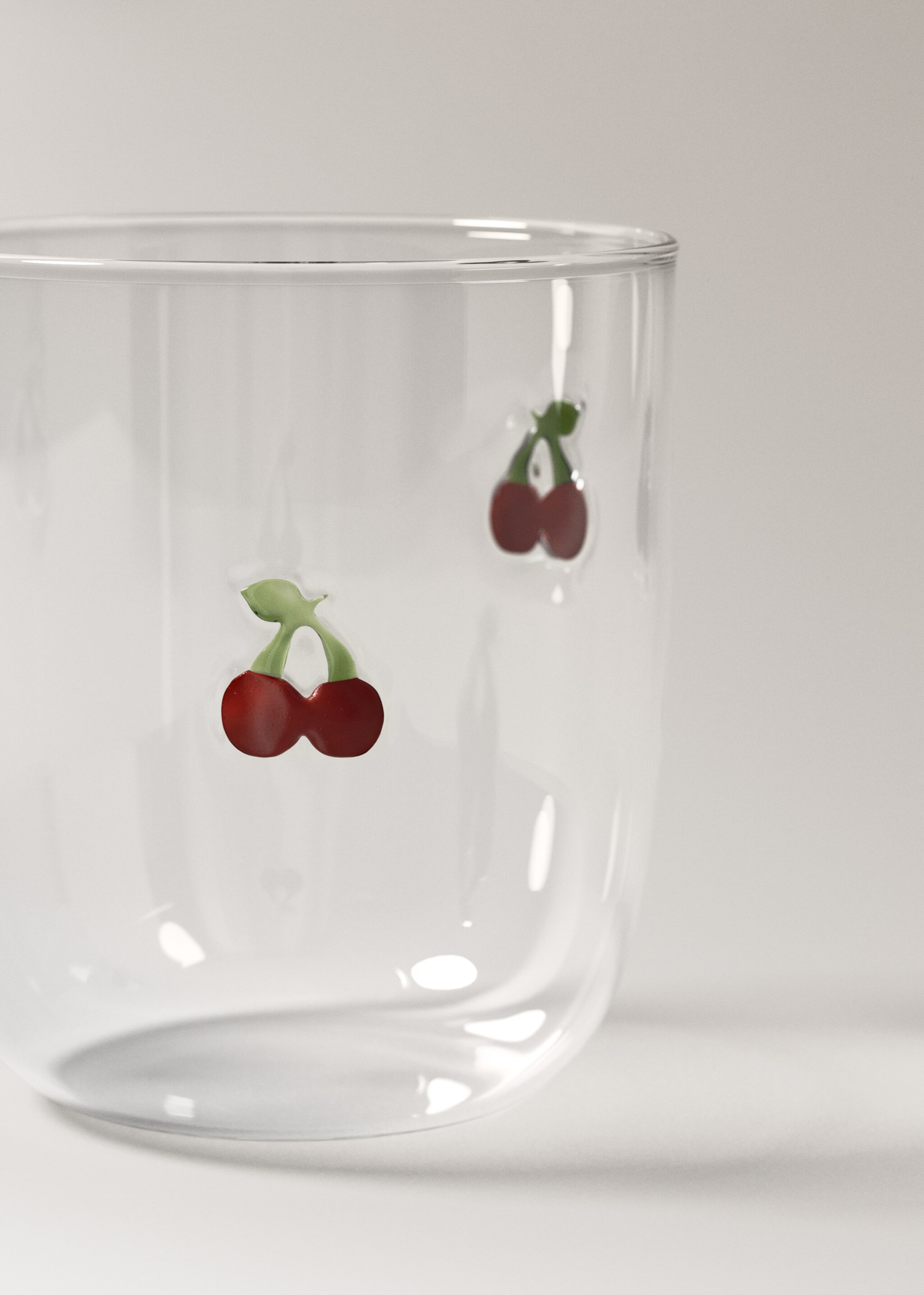 Borosilicate glass with fruit design - Details of the article 2, Red. Ref: 27062909-00.