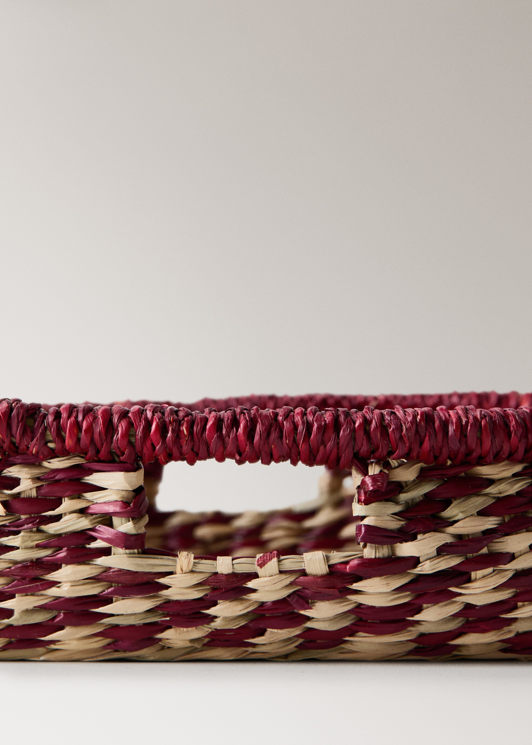 Seagrass Napkin Holder - Details of the article 2, Petrol Blue. Ref: 27062914-00.