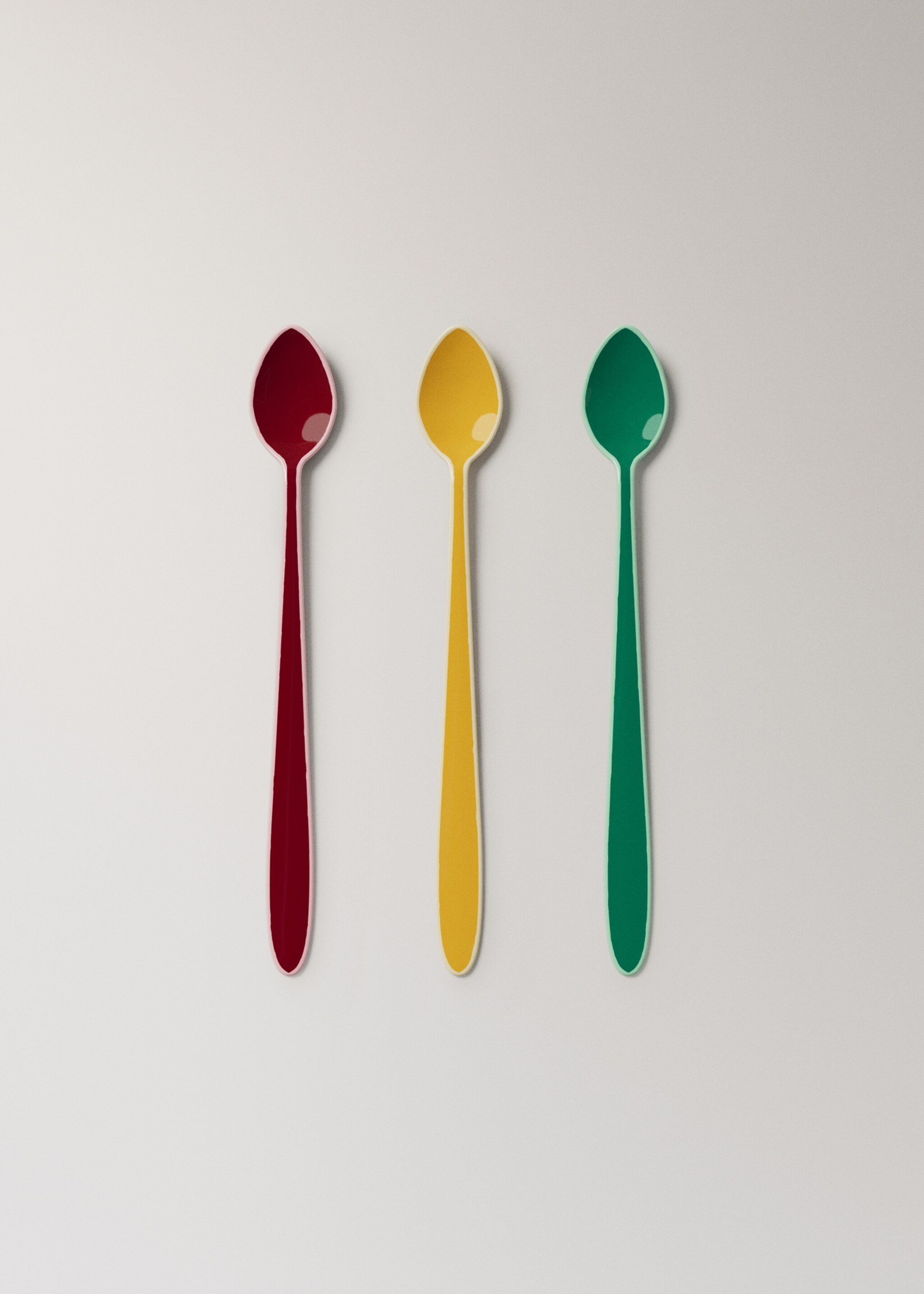 Pack of 3 colored stainless steel spoons - Article without model, Yellow. Ref: 27062918-00.