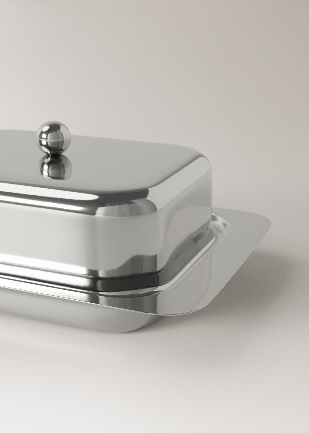 Beurrier Inox Moderne 16x12x5cm – Garde-fromage Ou Conservation Au Congélateur