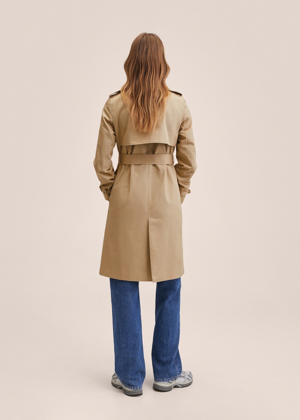 POSTELEGANT COTTON REVER COAT 40L Taupe（Cotton Long Coat