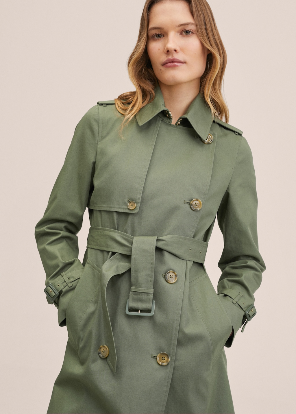 Trench kaki mango new arrivals