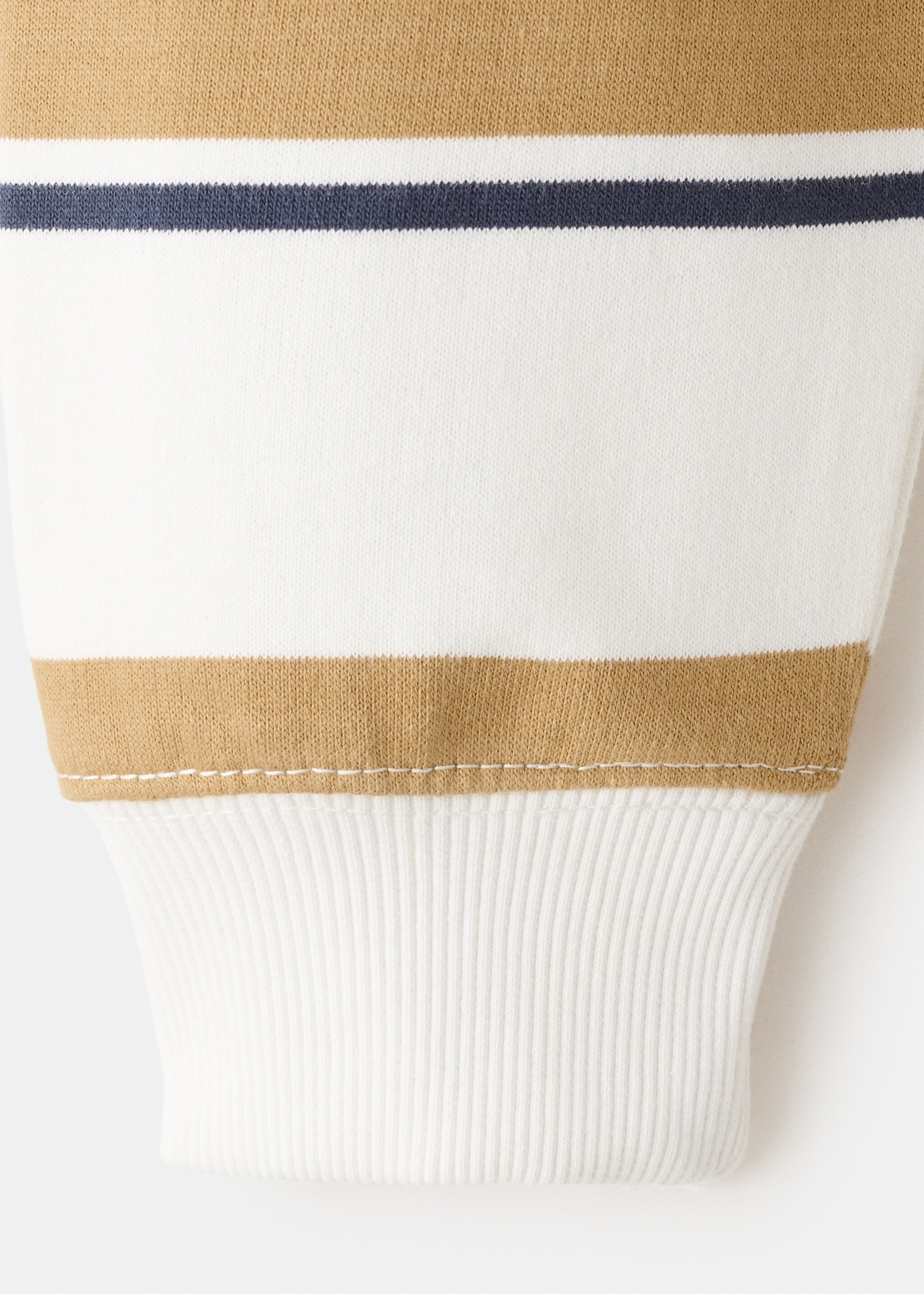 Sweat-shirt coton rayures - Détail de l'article 8, Ocre. Ref: 27063280-00.