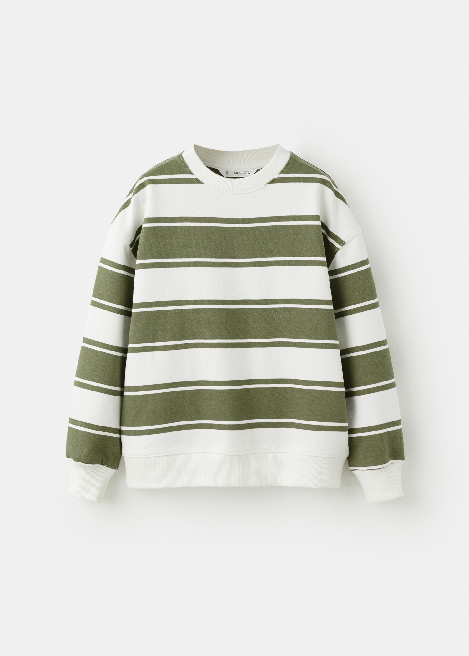 100% cotton striped sweatshirt - Article without model