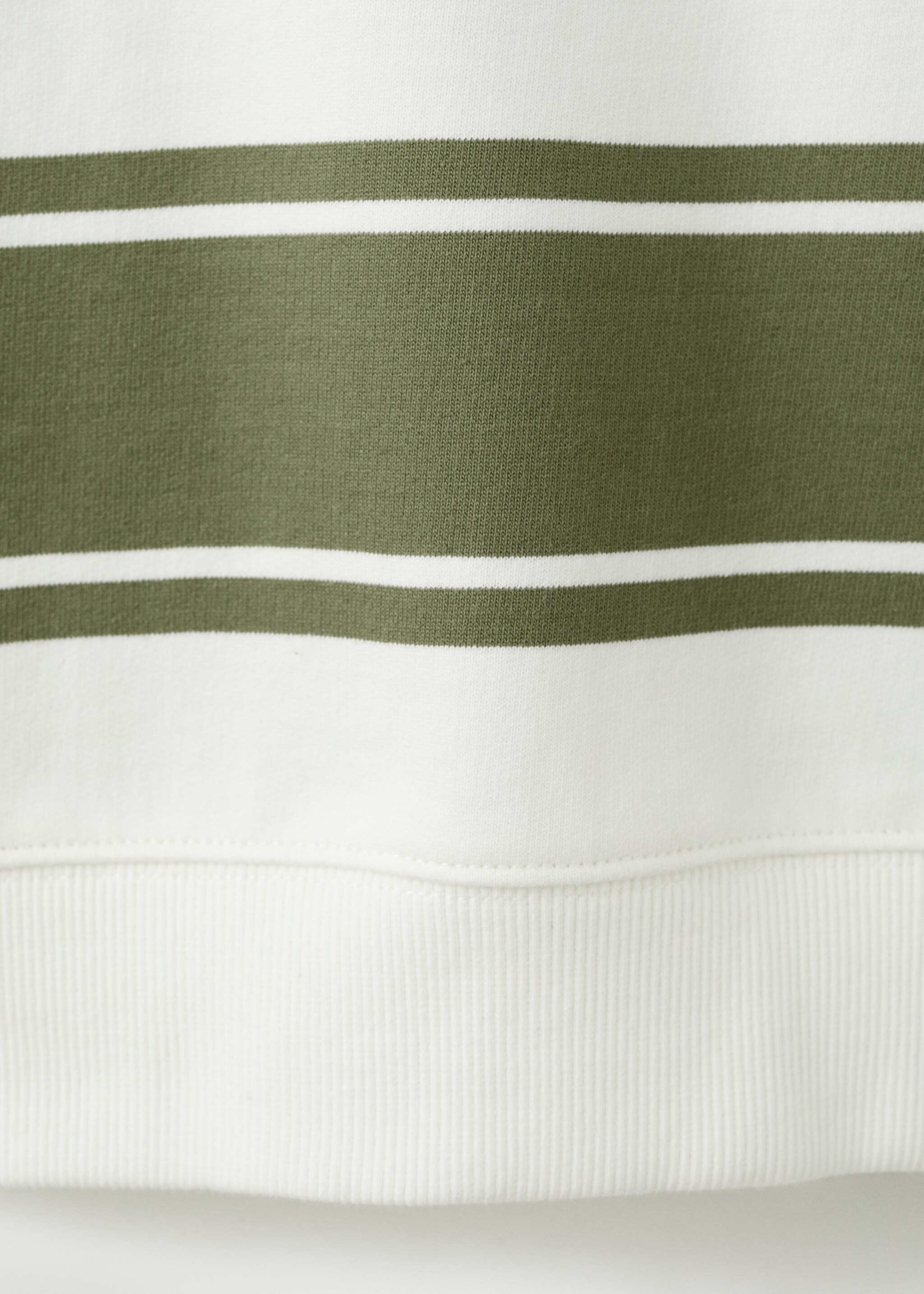 100% cotton striped sweatshirt - Details of the article 0, Khaki. Ref: 27063280-00.