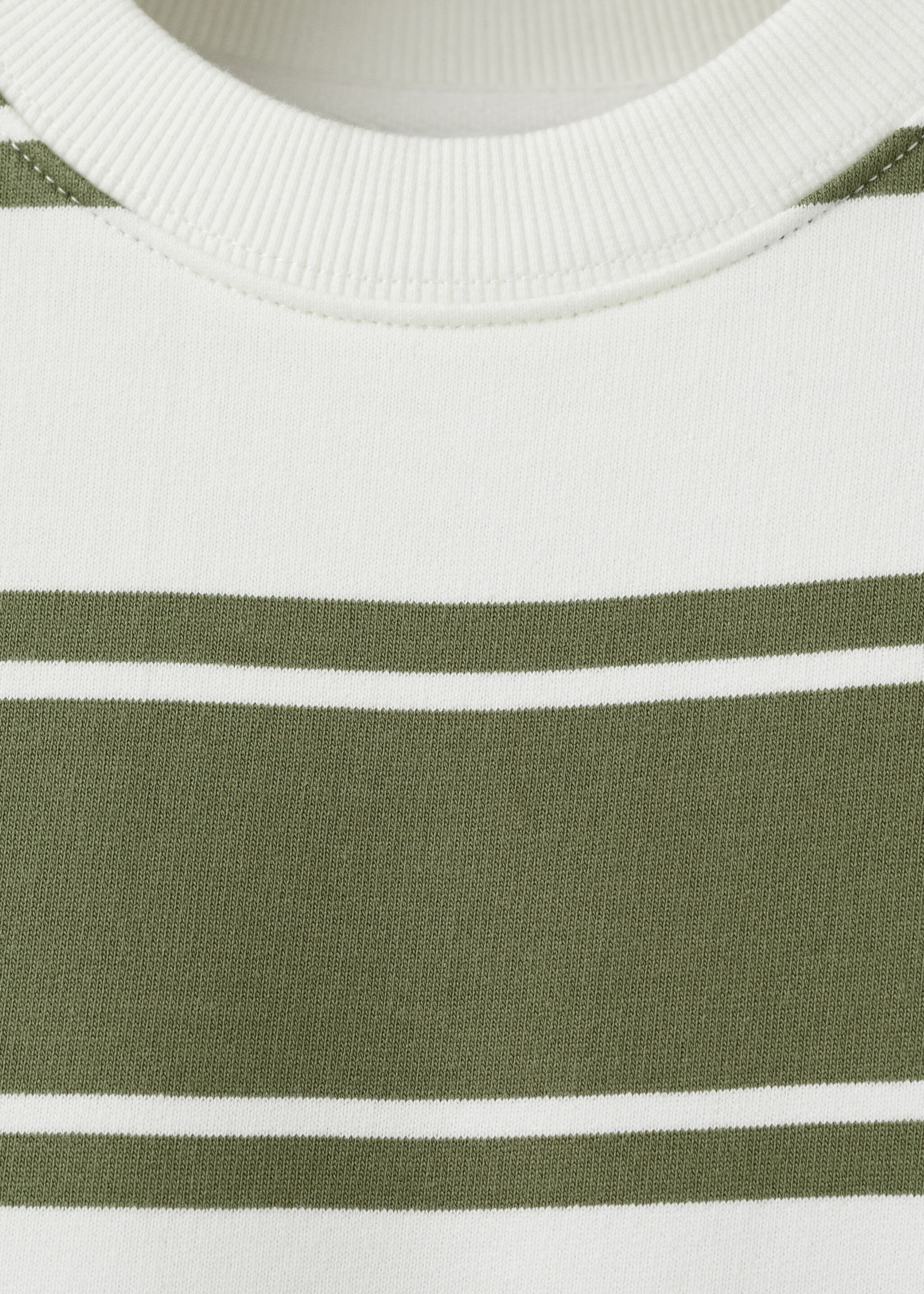 100% cotton striped sweatshirt - Details of the article 8, Khaki. Ref: 27063280-00.