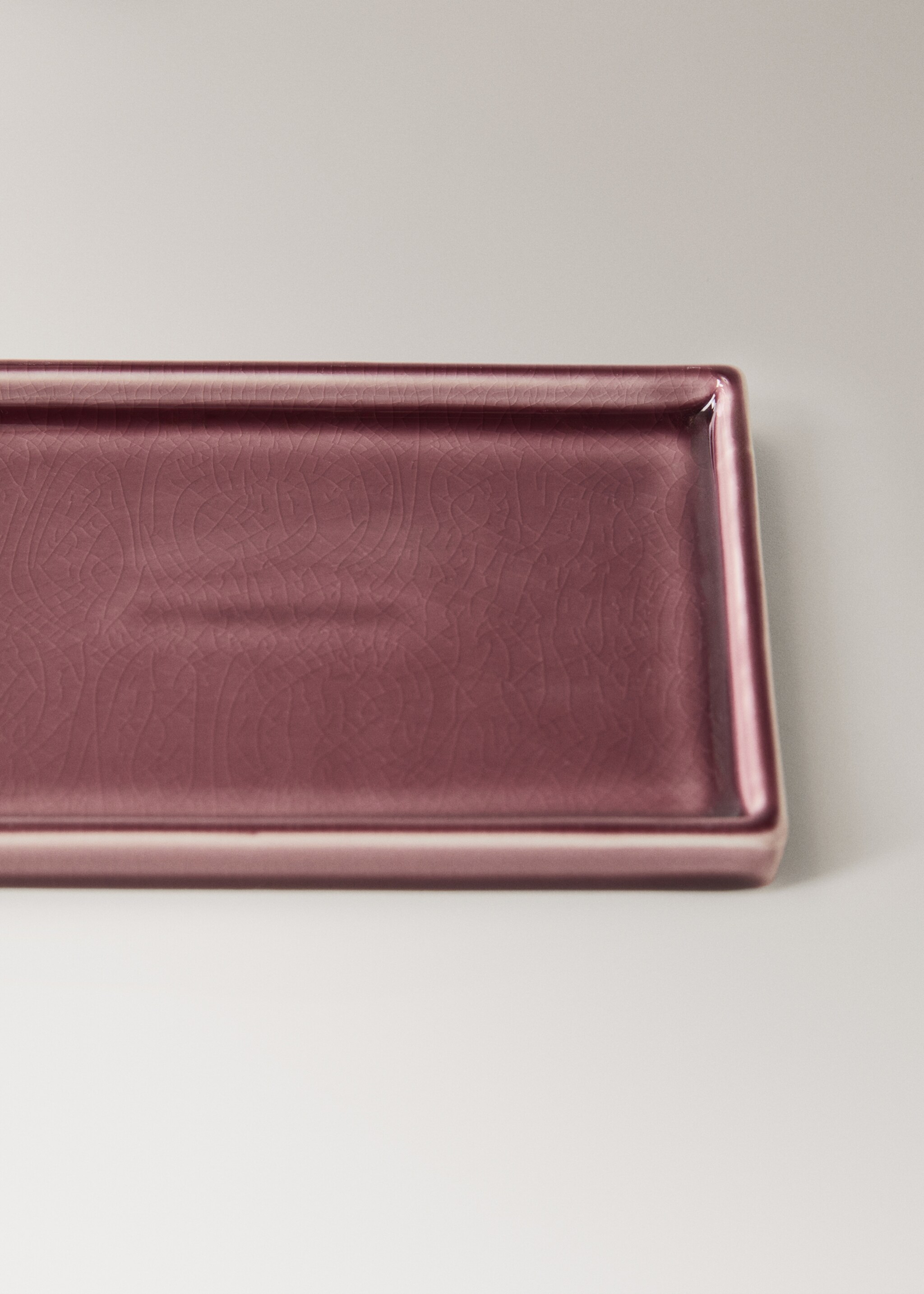 Keramický koupelnový podnos s popraskaným efektem - Detail zboží 1, Třešeň. Ref: 27063284-00.