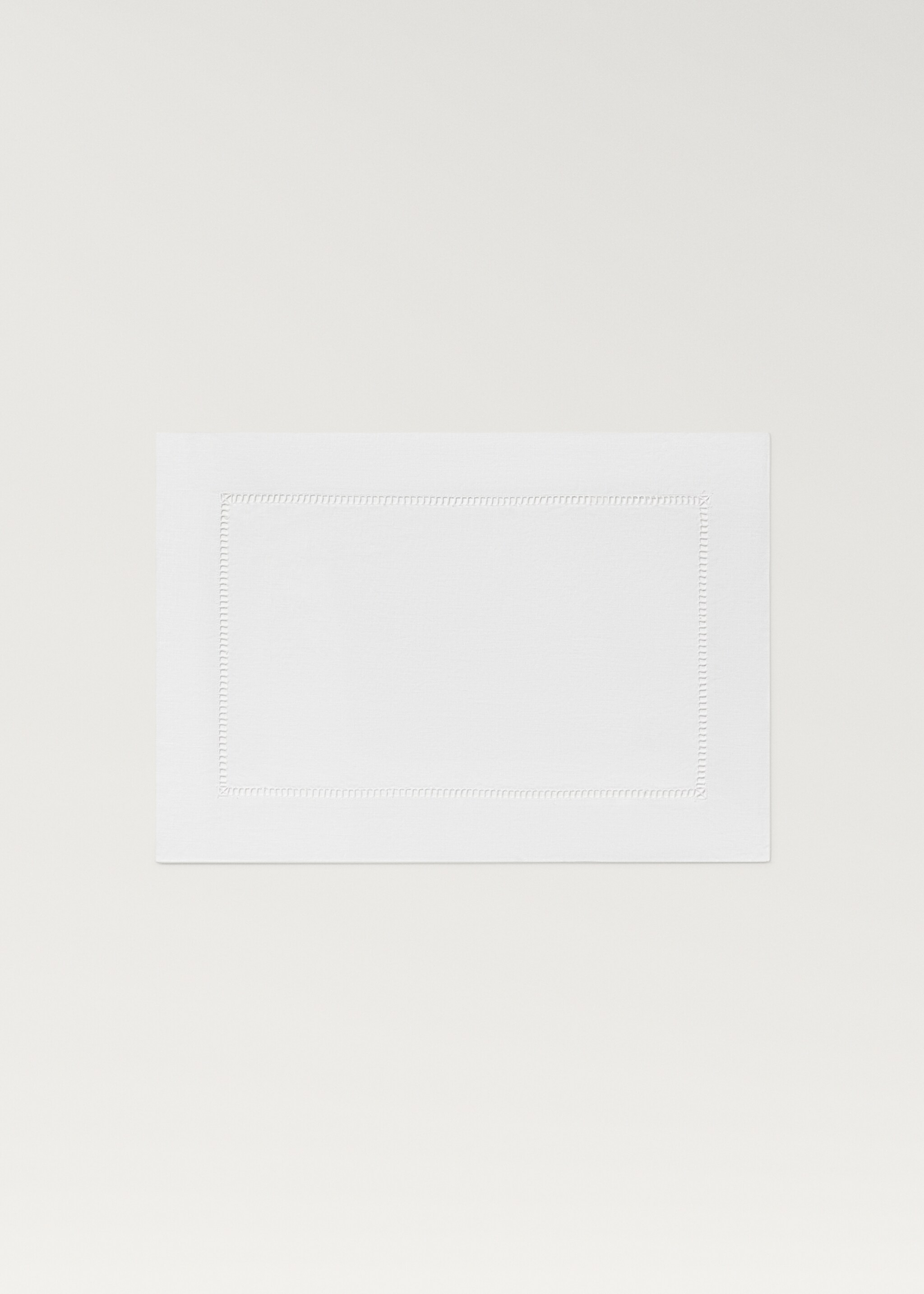 Лляна серветка з вишитою мережкою - Товар без моделі, Білий. Ref: 27063286-00.