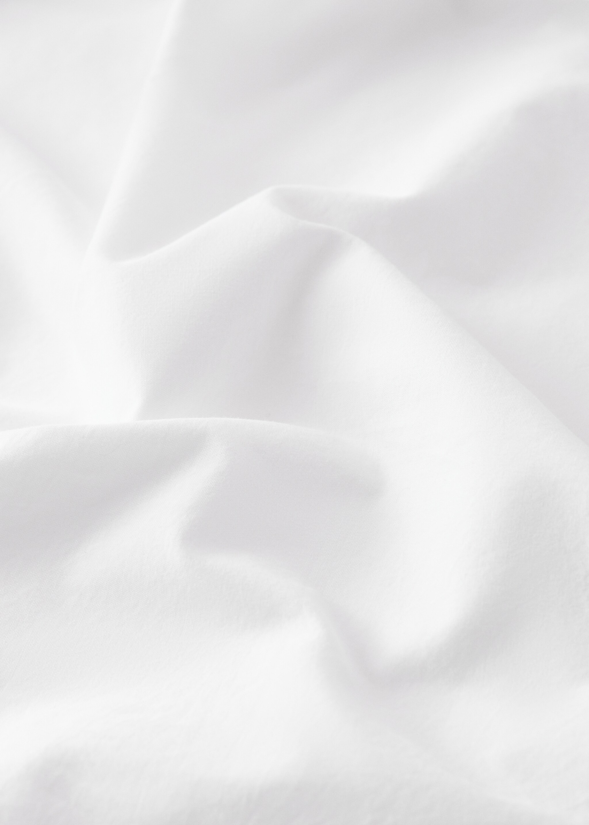 Washed cotton flat sheet with linen border for 90cm bed - Details of the article 3, Sand. Ref: 27063287-00.