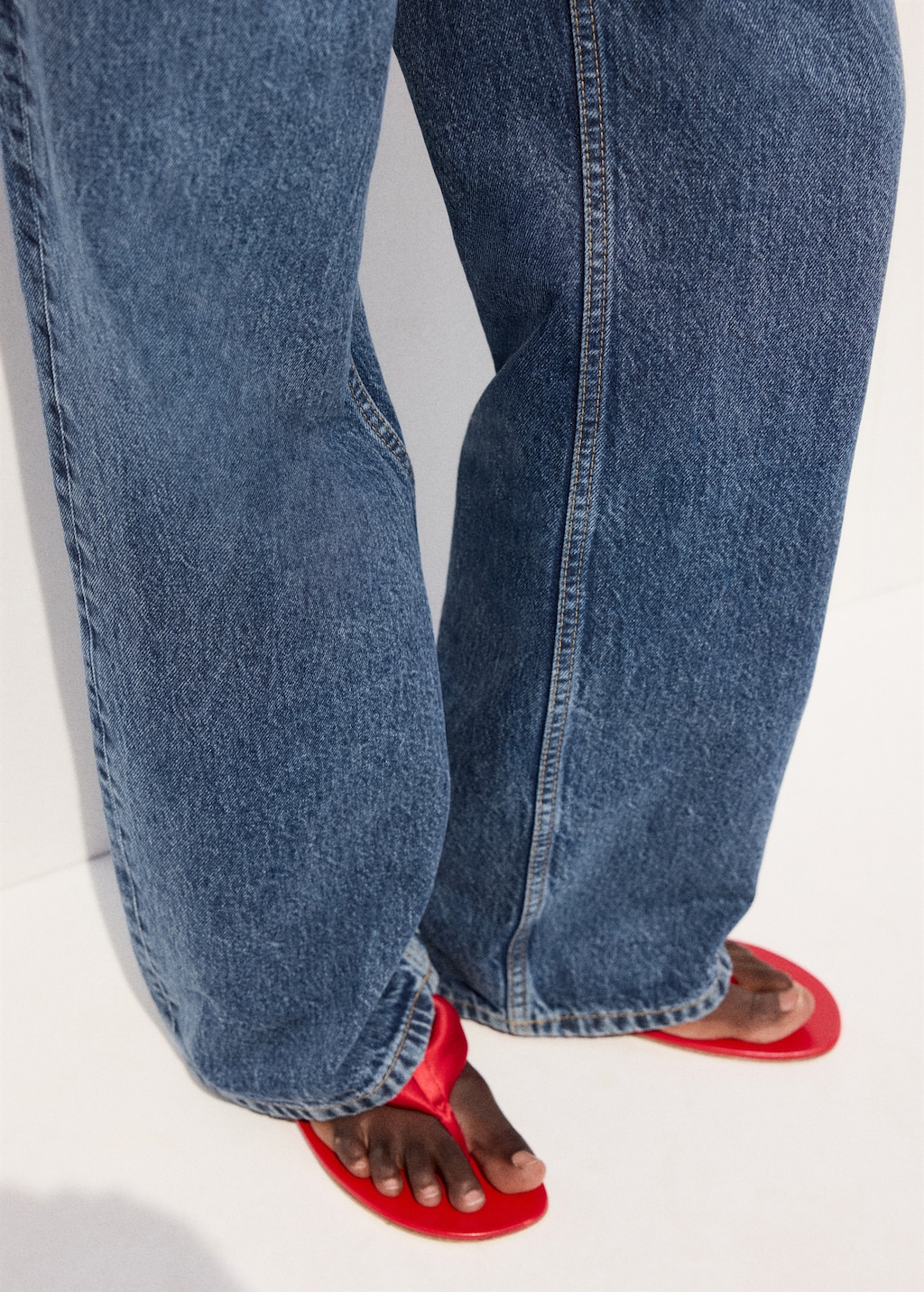 Mango Straight low-waist jeans