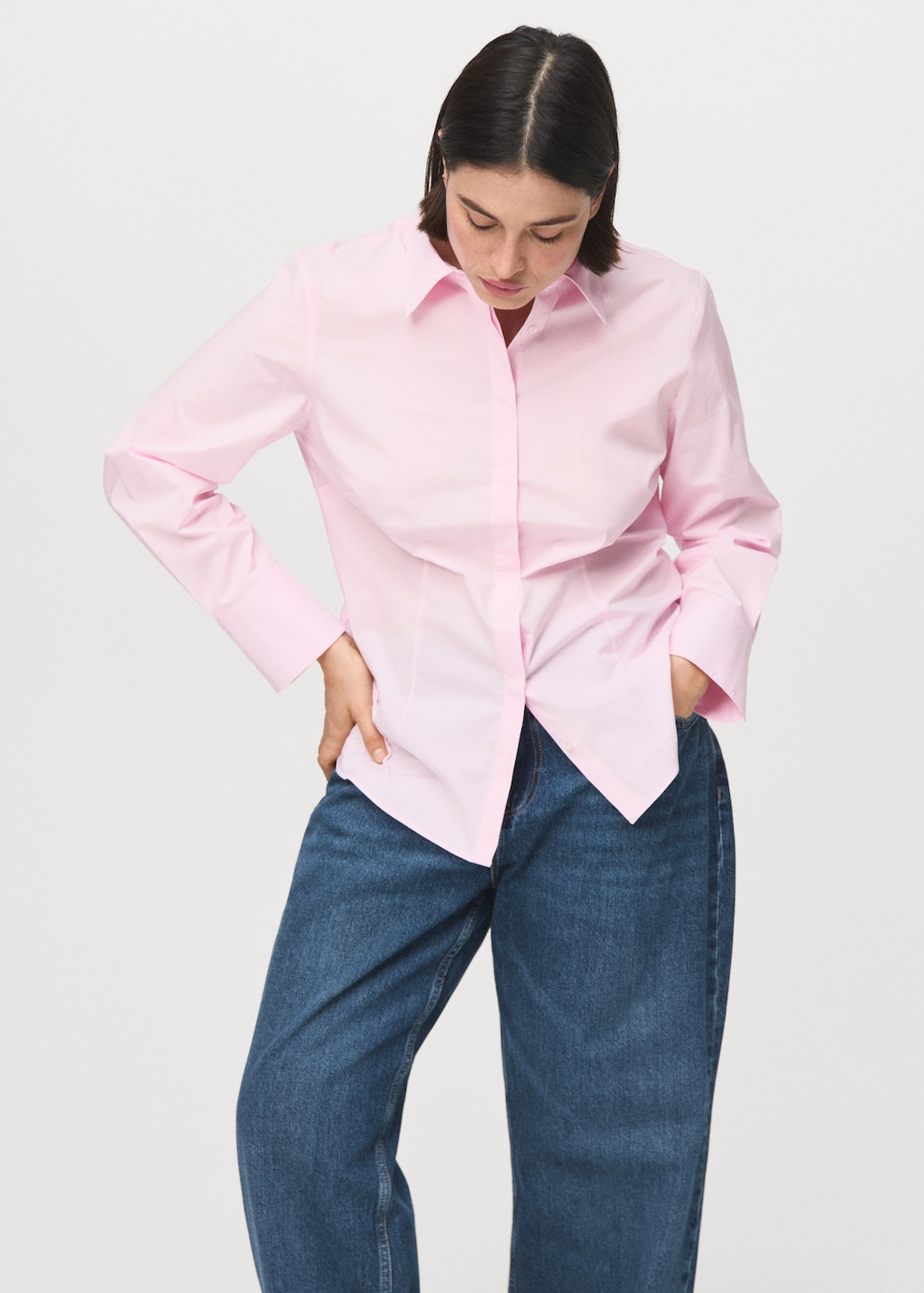Mango Straight low-waist jeans