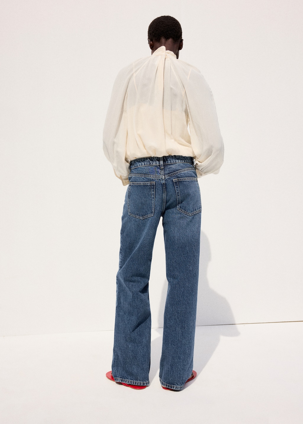 Mango Straight low-waist jeans