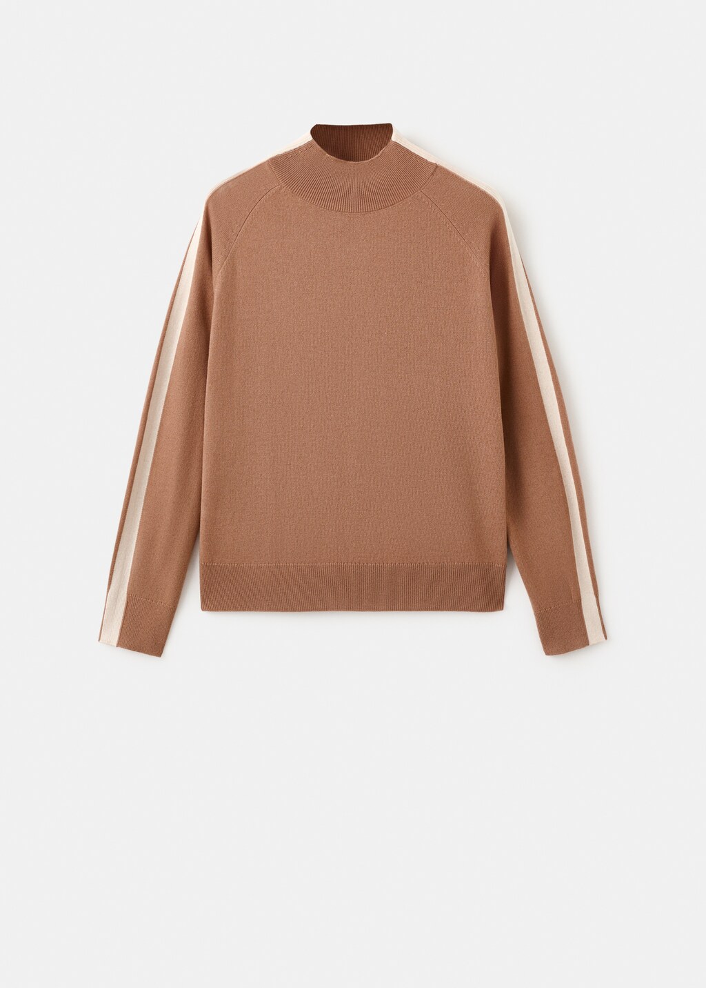 Mango Sweater with contrasting stripes and perkins collar