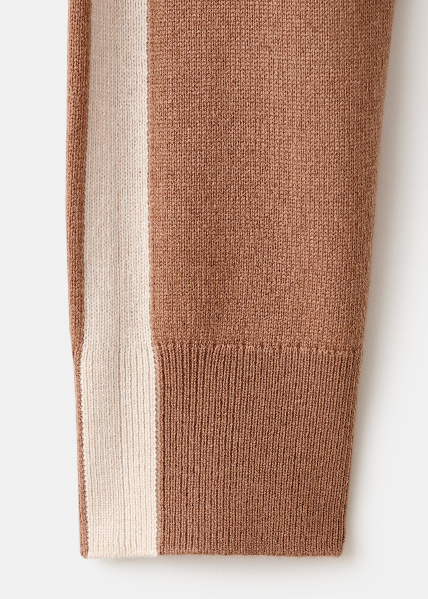 Pull col cheminée à rayures en contraste - Détail de l'article 0