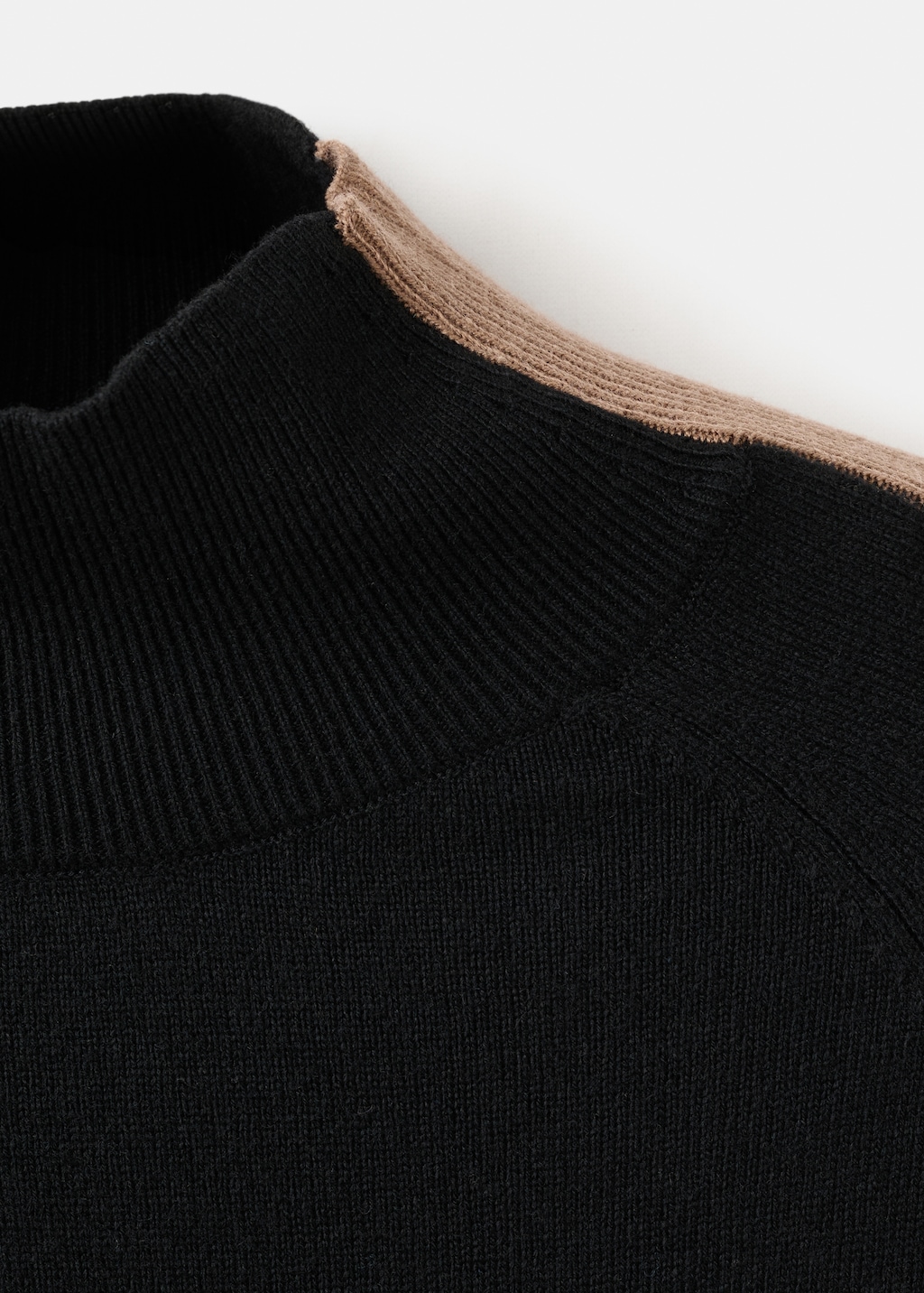 Mango Sweater with contrasting stripes and perkins collar thumbnail