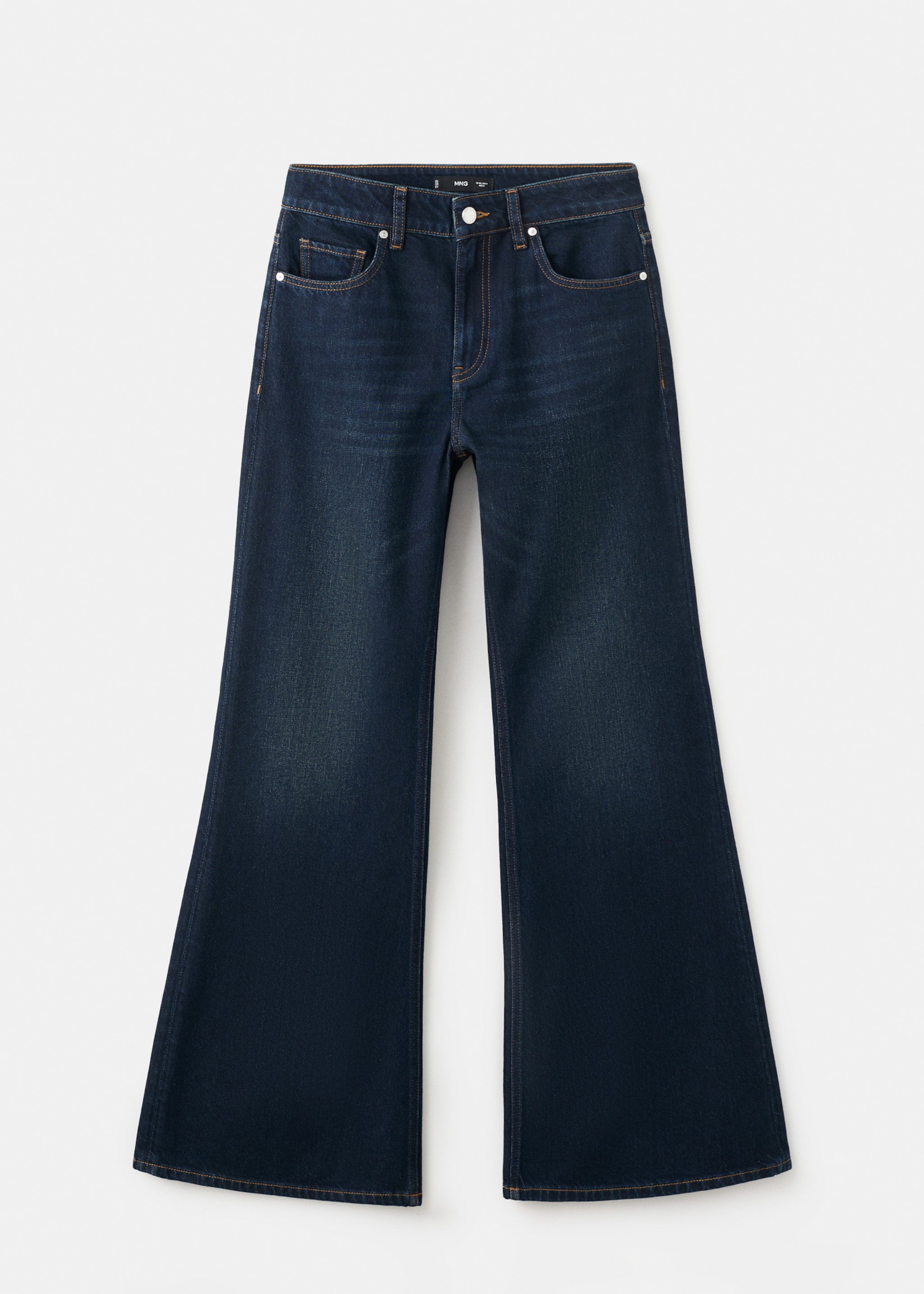 Mid-rise flared jeans - Article without model, Dark Vintage Blue. Ref: 27063302-00.
