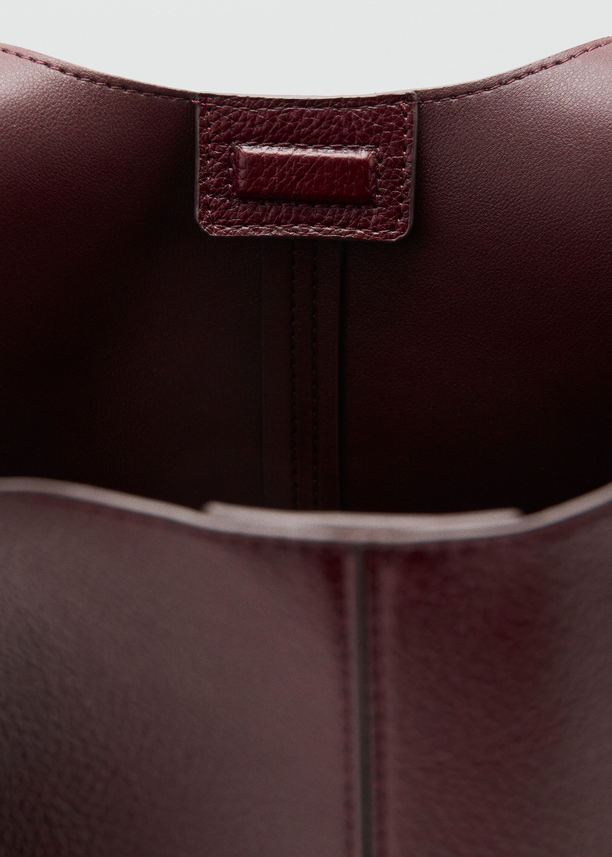 Large shopper bag - Details of the article 3, Burgundy. Ref: 27063304-00.