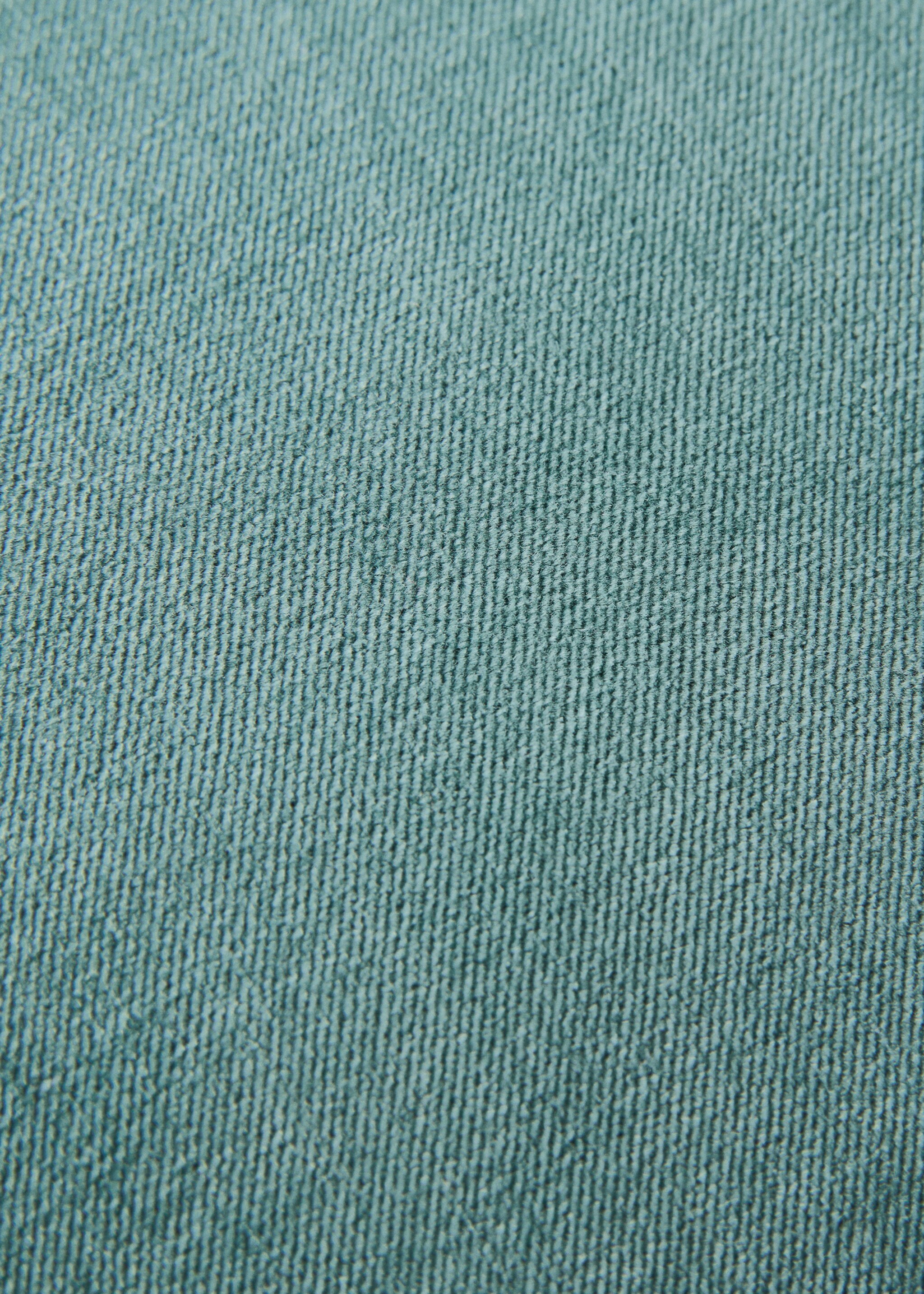 Funda coixí vellut detall cinta 40x60 cm - Detall de l'article 3, Verd aigua. Ref: 27063306-00.