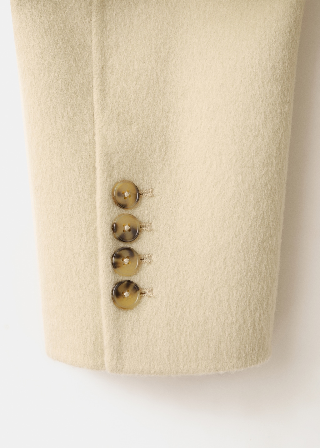 Buttoned wool coat - image 4