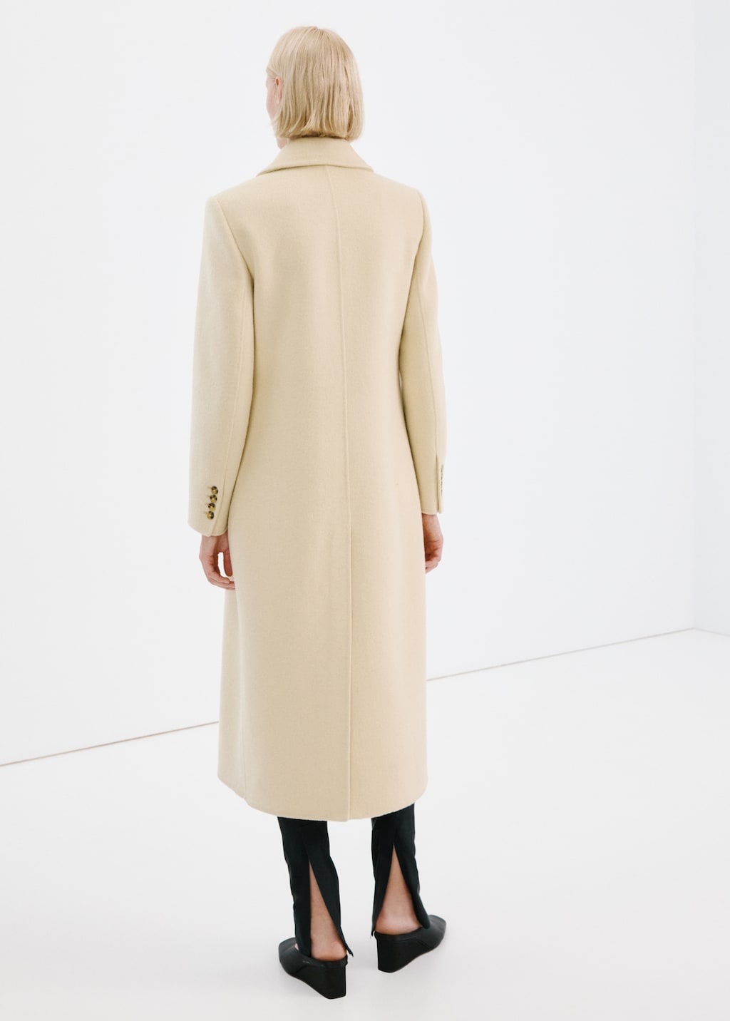 Mango Buttoned wool coat thumbnail