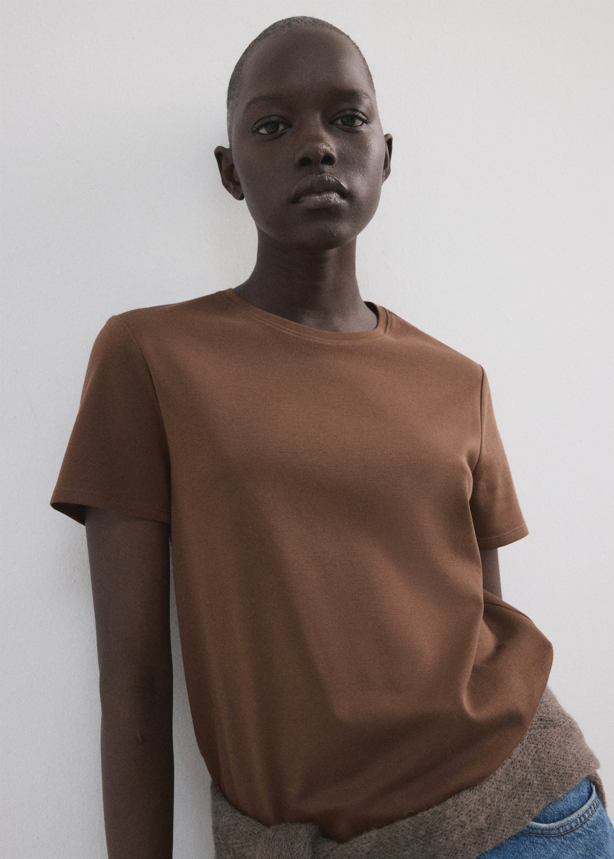 短袖棉质T恤 - null, 褐色. Ref: 27063312-00.