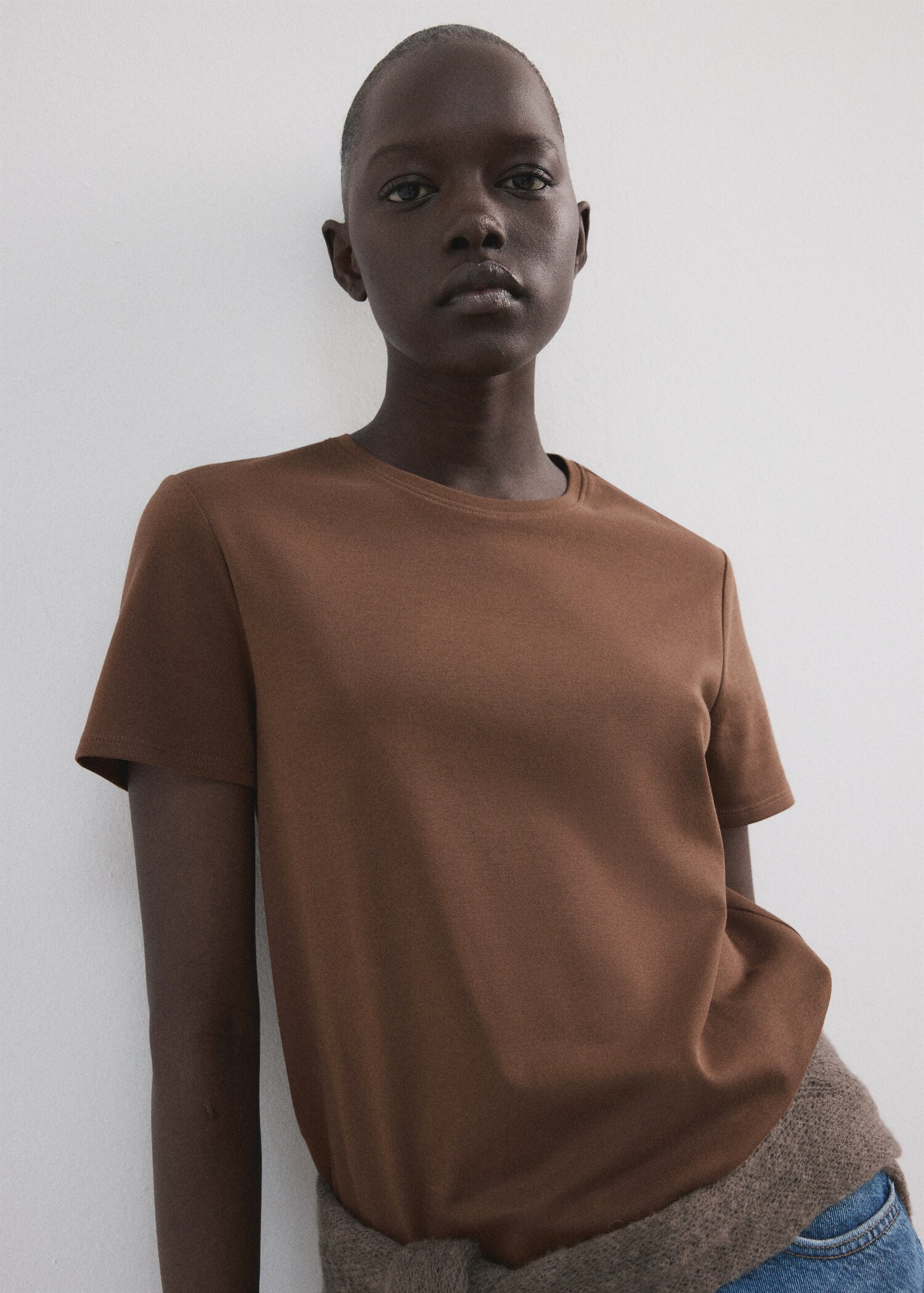 Short-sleeved cotton t-shirt - Medium plane