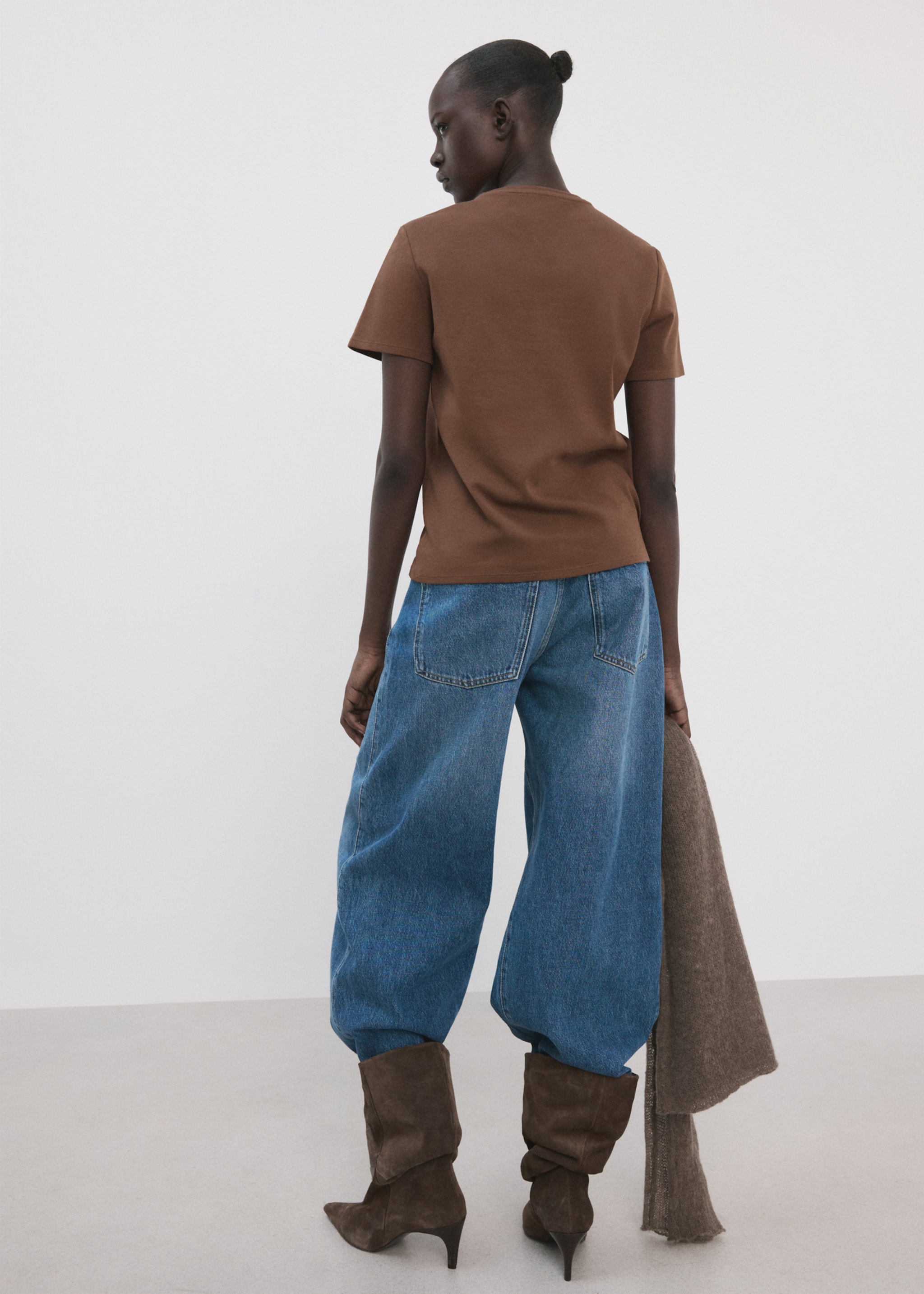 短袖棉质T恤 - null, 褐色. Ref: 27063312-00.