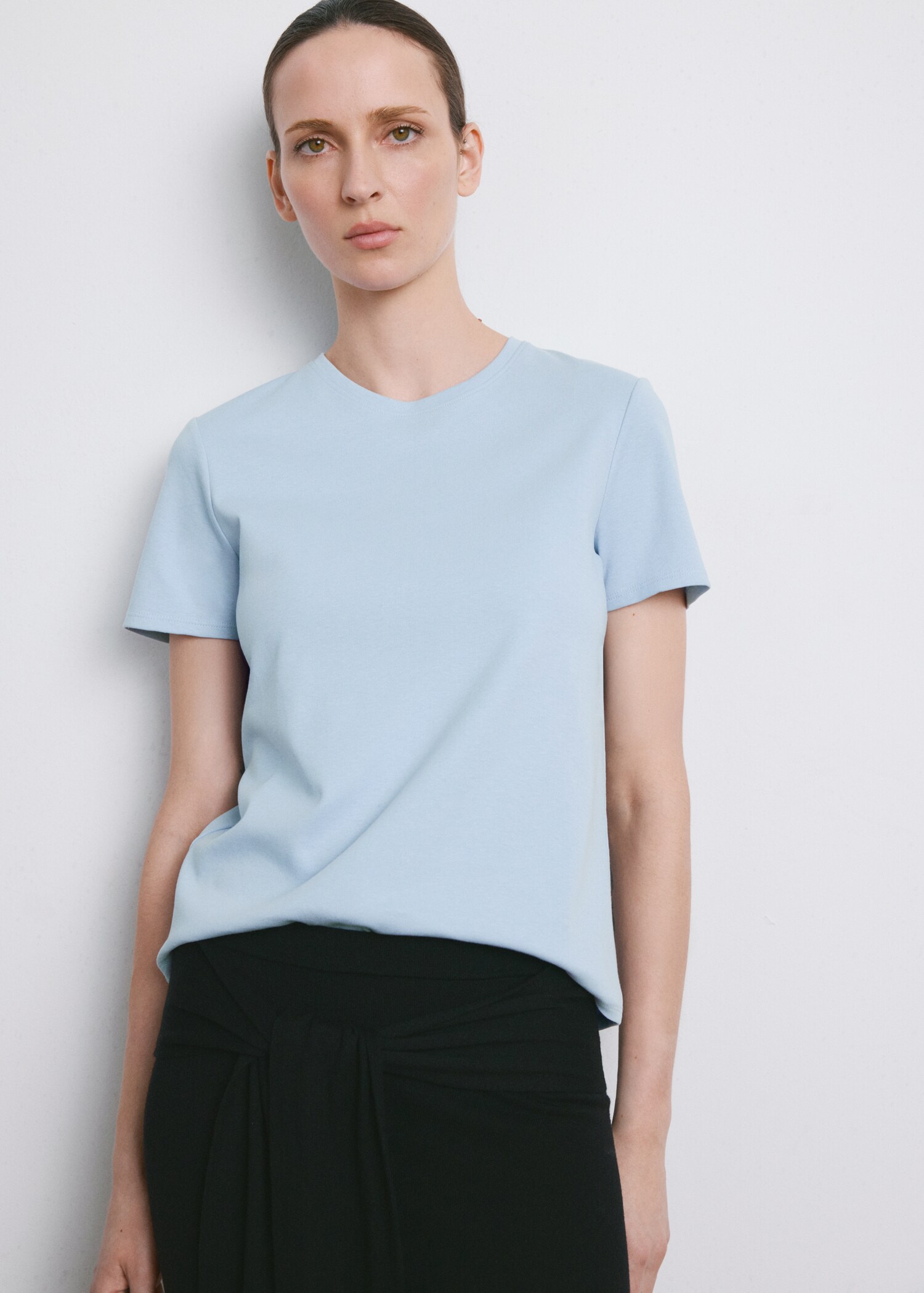 Short-sleeved cotton t-shirt - Medium plane