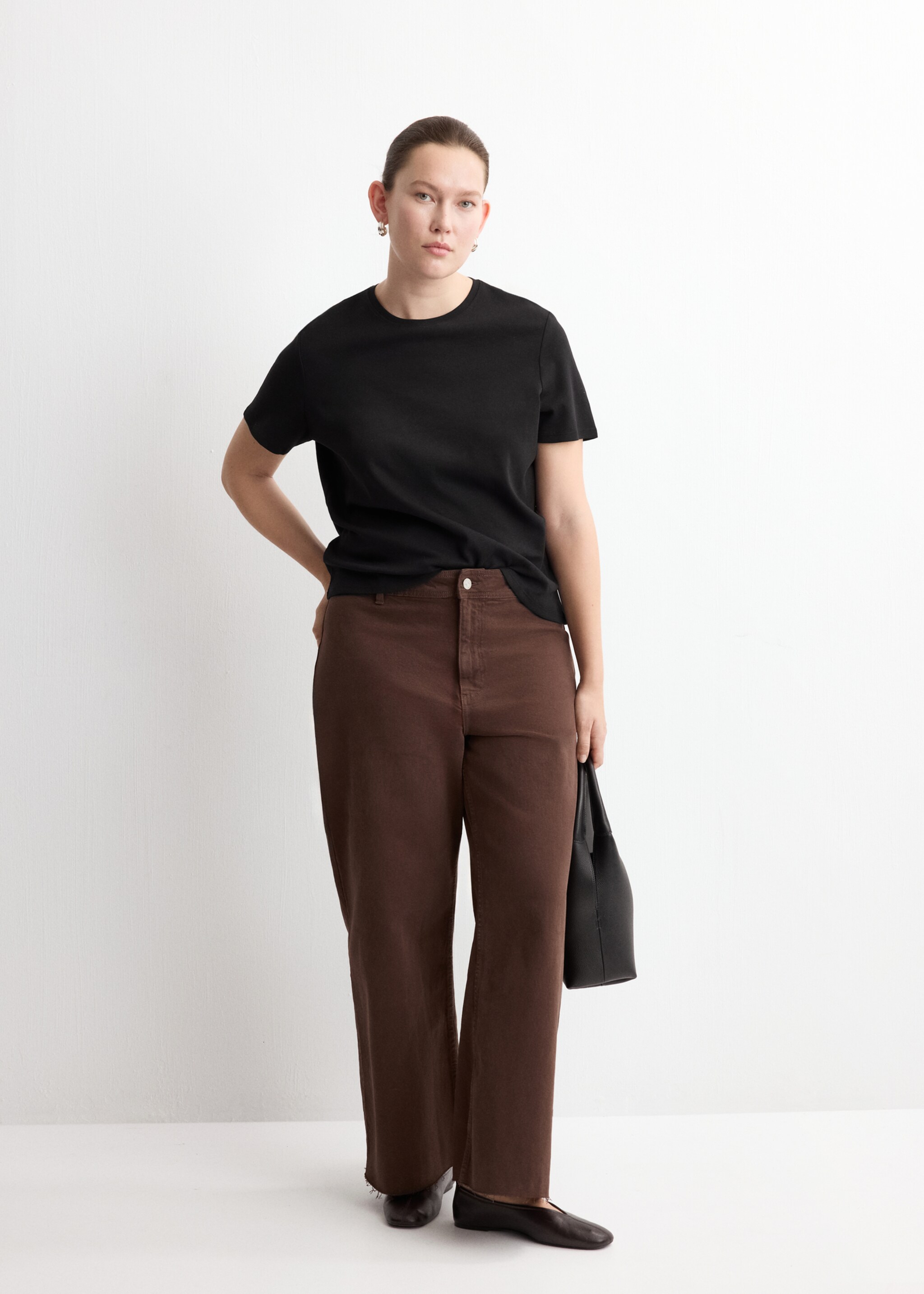 T-shirt coton manches courtes - Détail de l'article 3, Noir. Ref: 27063312-00.