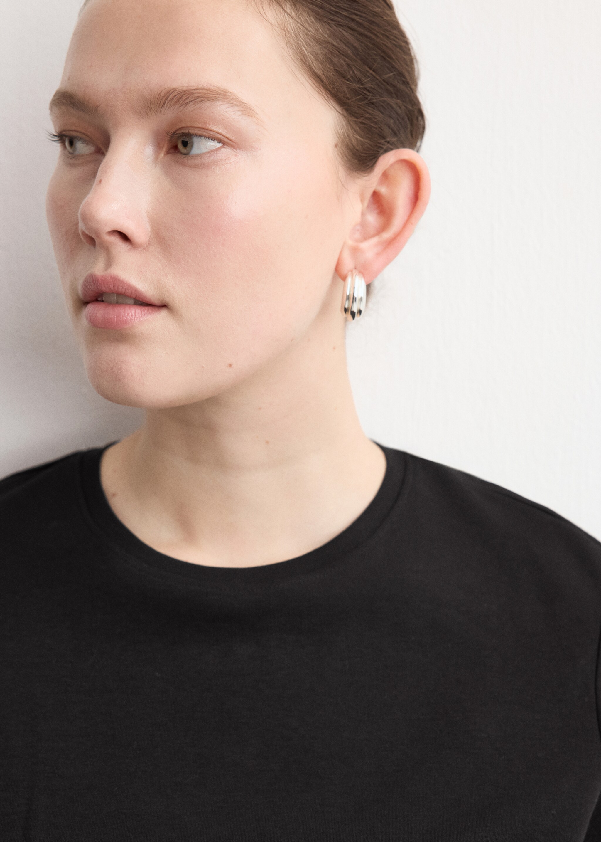 T-shirt coton manches courtes - Détail de l'article 4, Noir. Ref: 27063312-00.