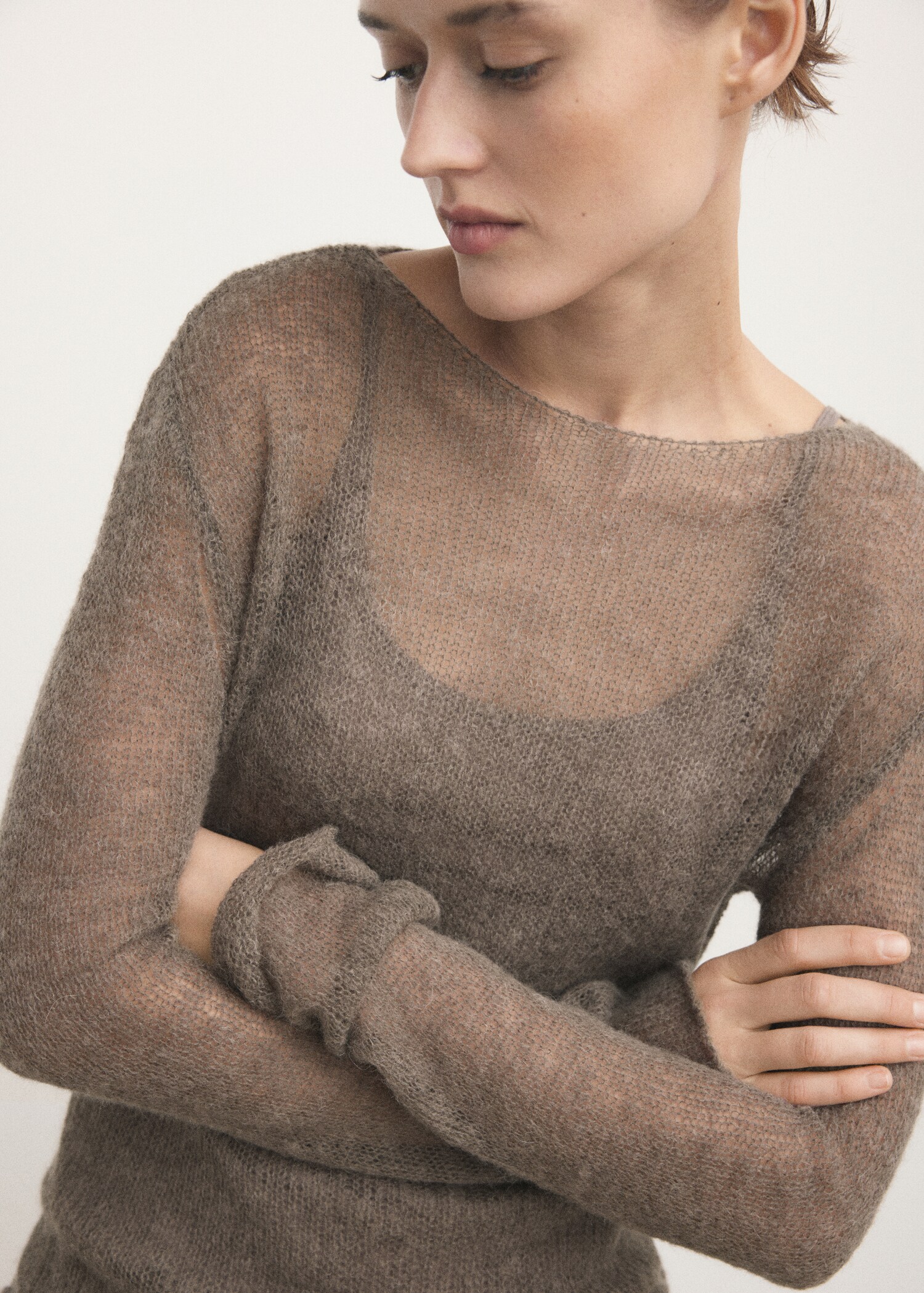 Кардиган из шерсти с открытой вязкой - Деталь изделия 6