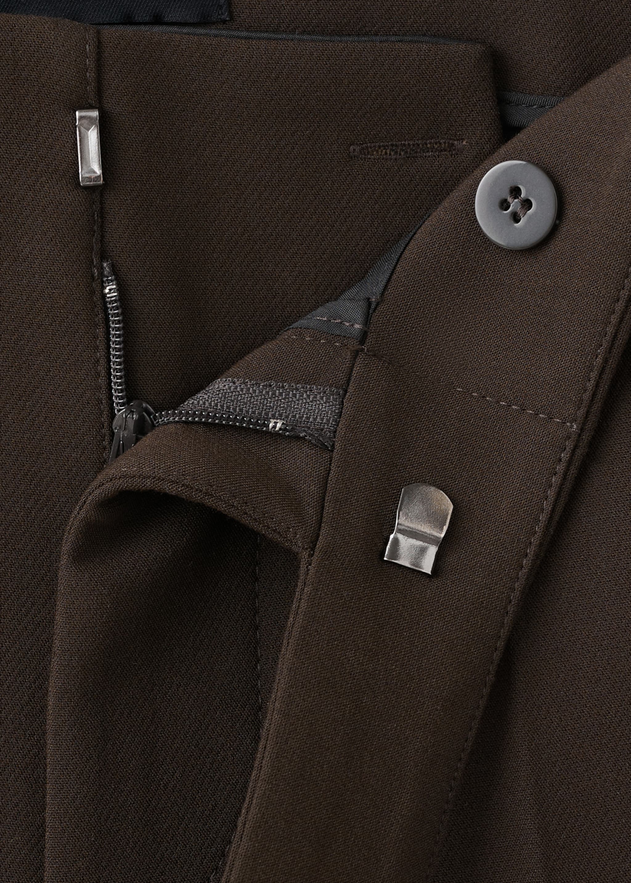 Mid-rise flare trousers - Details of the article 8, Chocolate. Ref: 27063315-00.