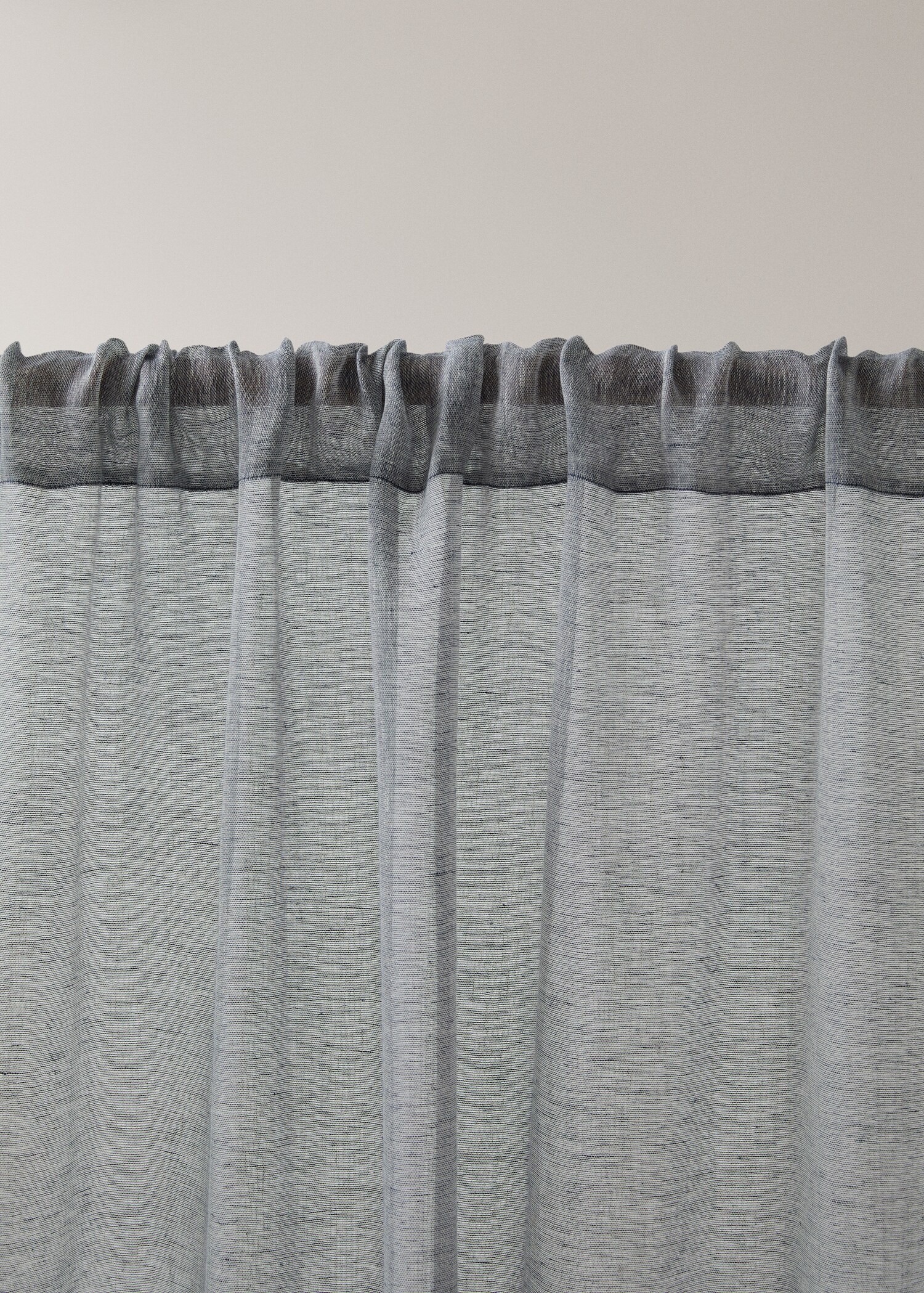 100% linen curtain with lateral stripe - Details of the article 2