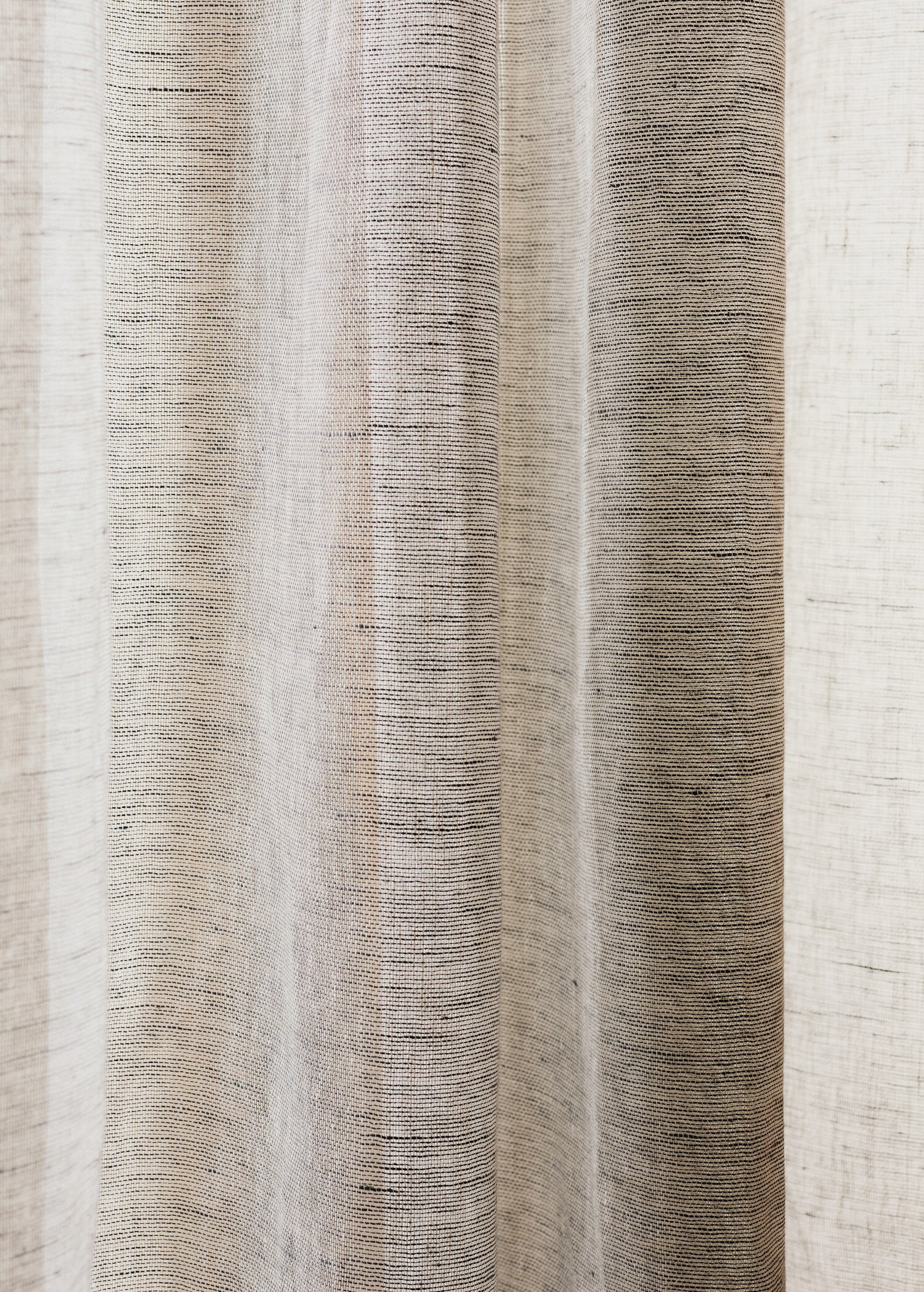 100% linen curtain with lateral stripe - Details of the article 7
