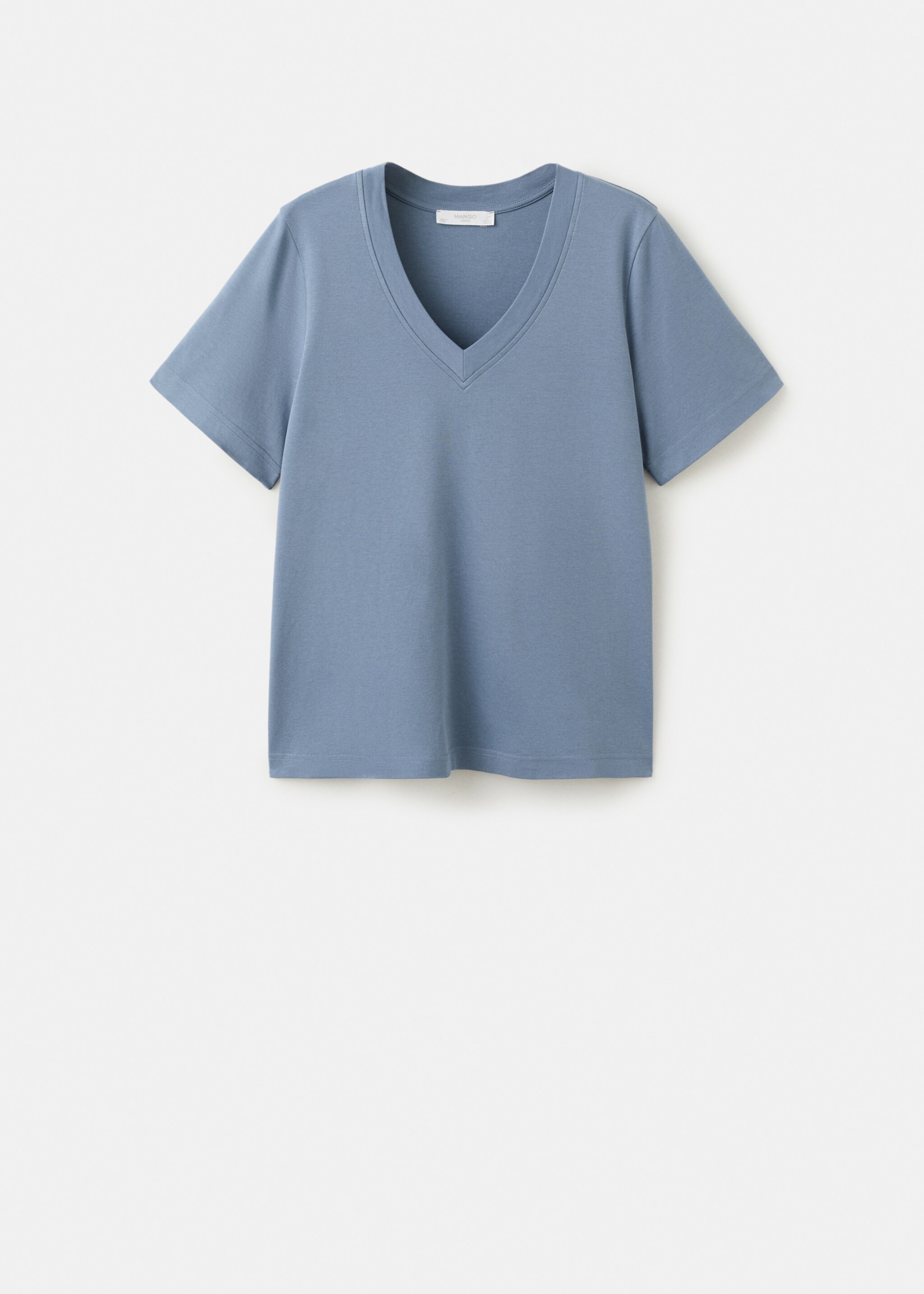 Cotton short-sleeved pyjama t-shirt - Article without model, Blue. Ref: 27063317-00.